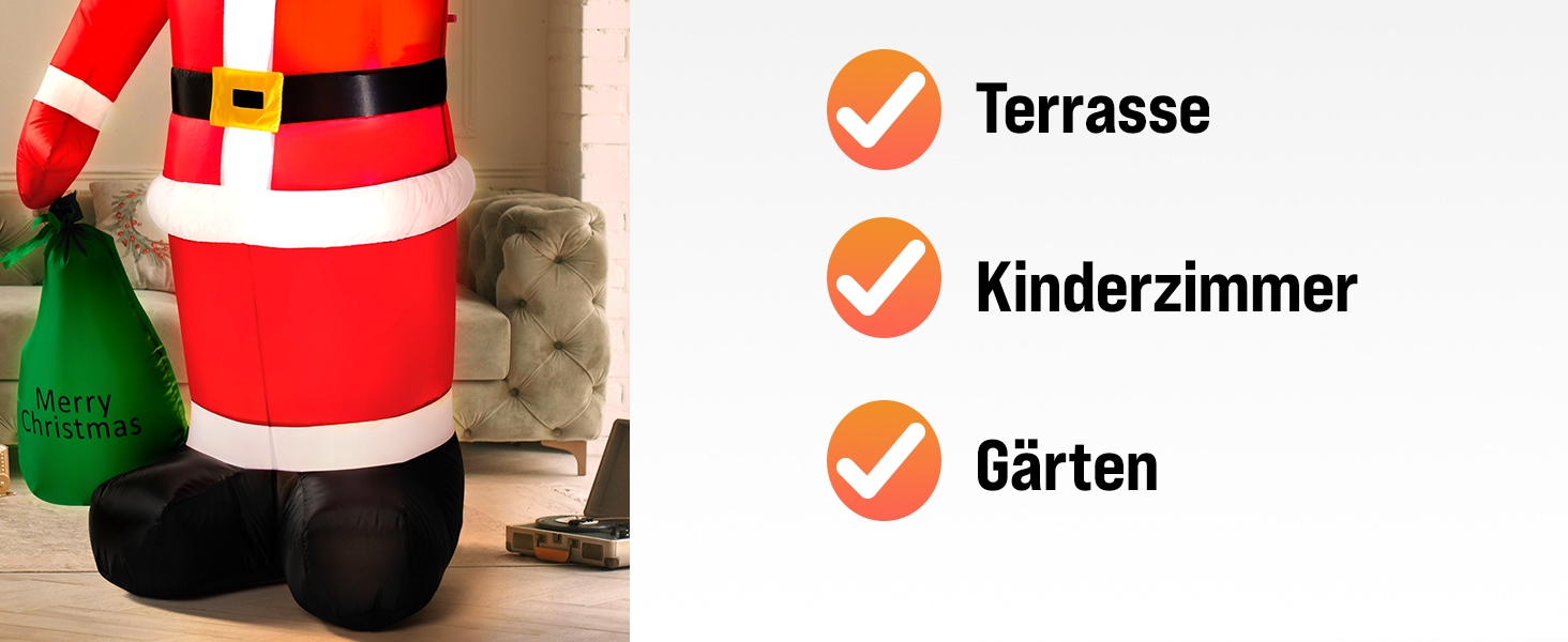 Opblaasbare\u0020Kerstman\u0020Polyester\u0020180x120cm\u00206\u0020LED\u00B4s