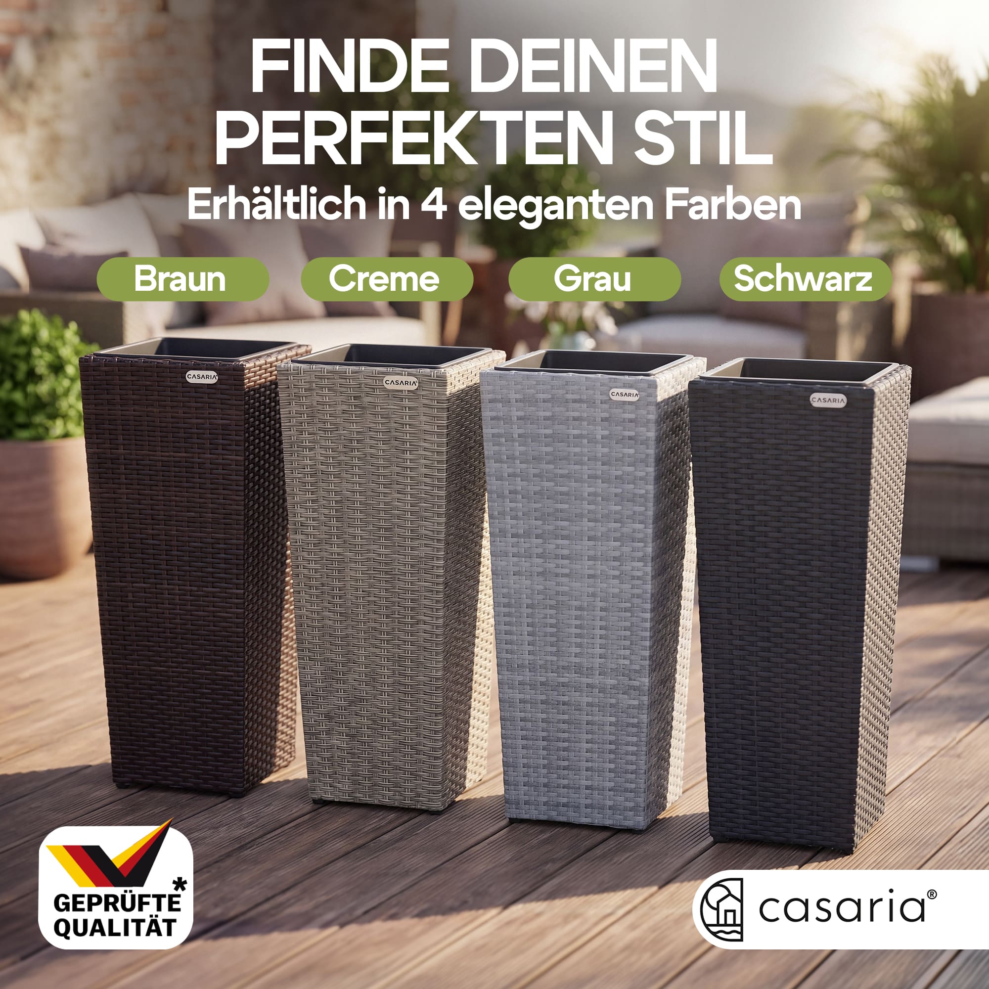 Polyrattan\u0020Bloempot\u0020Set\u0020van\u00203\u0020Zwart Polyrattan\u0020Bloempot\u0020Set\u0020van\u00203\u0020Zwart