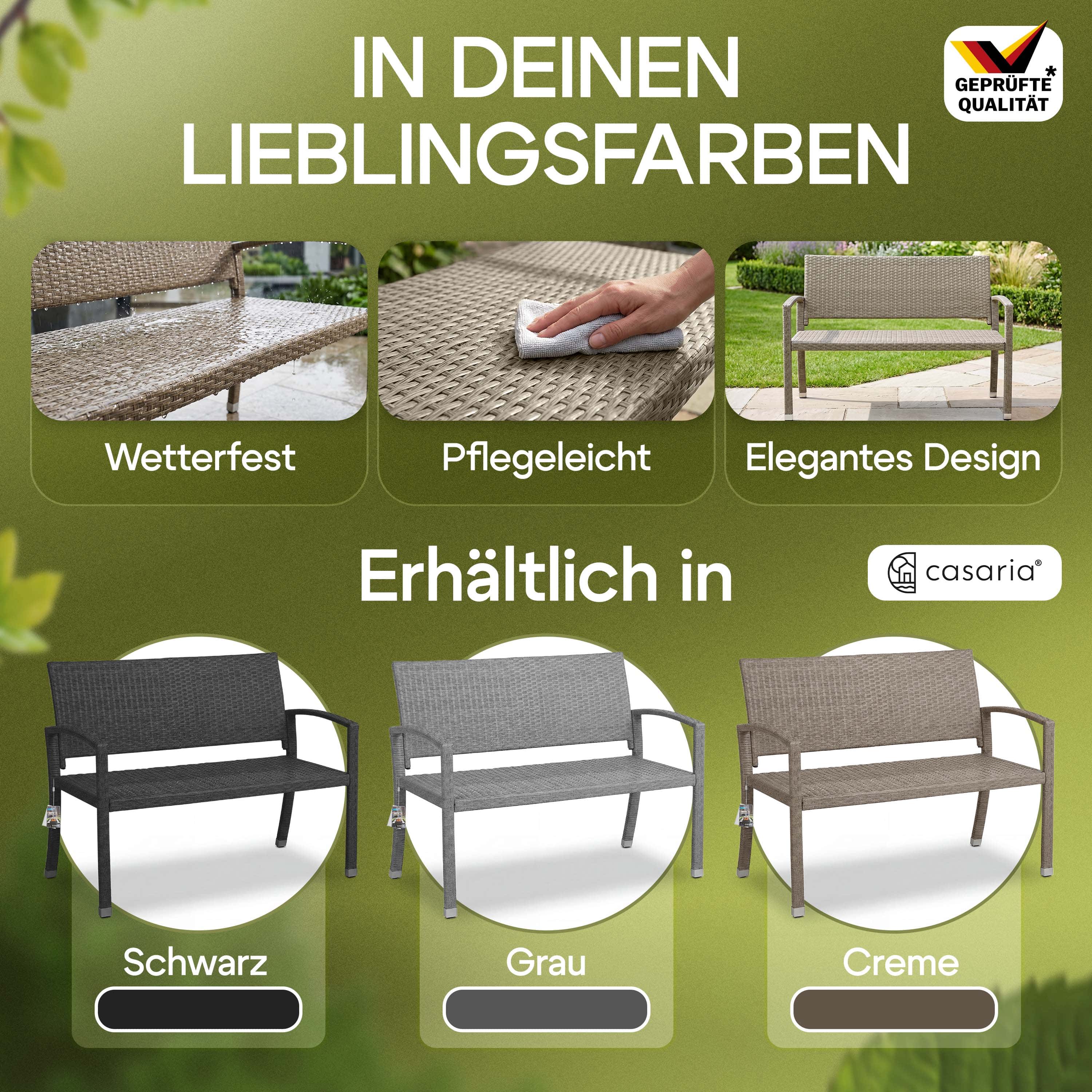 Polyrotan\u0020Tuinbank\u0020Cr\u00E8me\u002DBeige\u0020122x58x87cm Polyrotan\u0020Tuinbank\u0020Cr\u00E8me\u002DBeige\u0020122x58x87cm