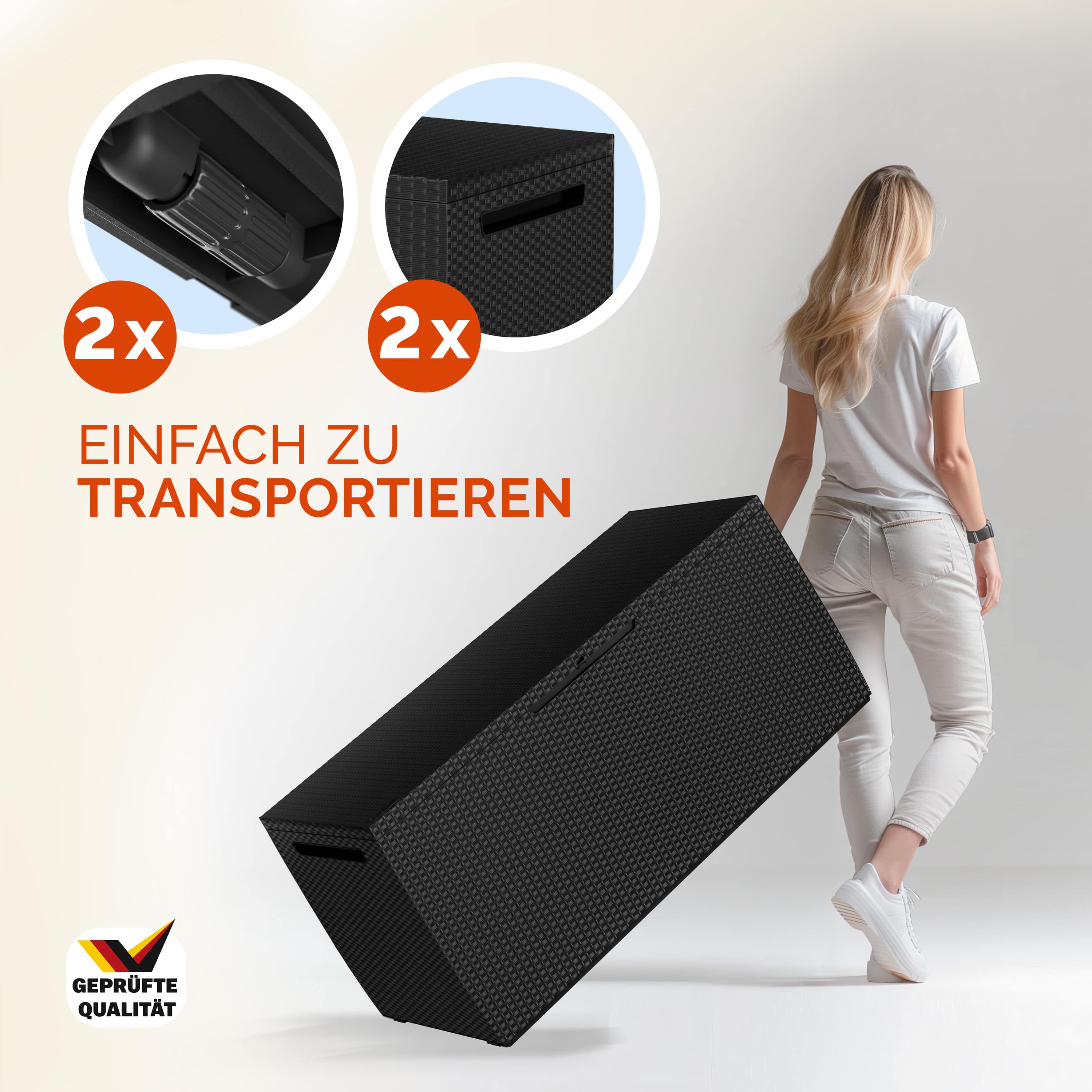 Keter\u0020Kussenbox\u0020Capri\u0020Antraciet\u0020305L\u0020met\u0020wielen