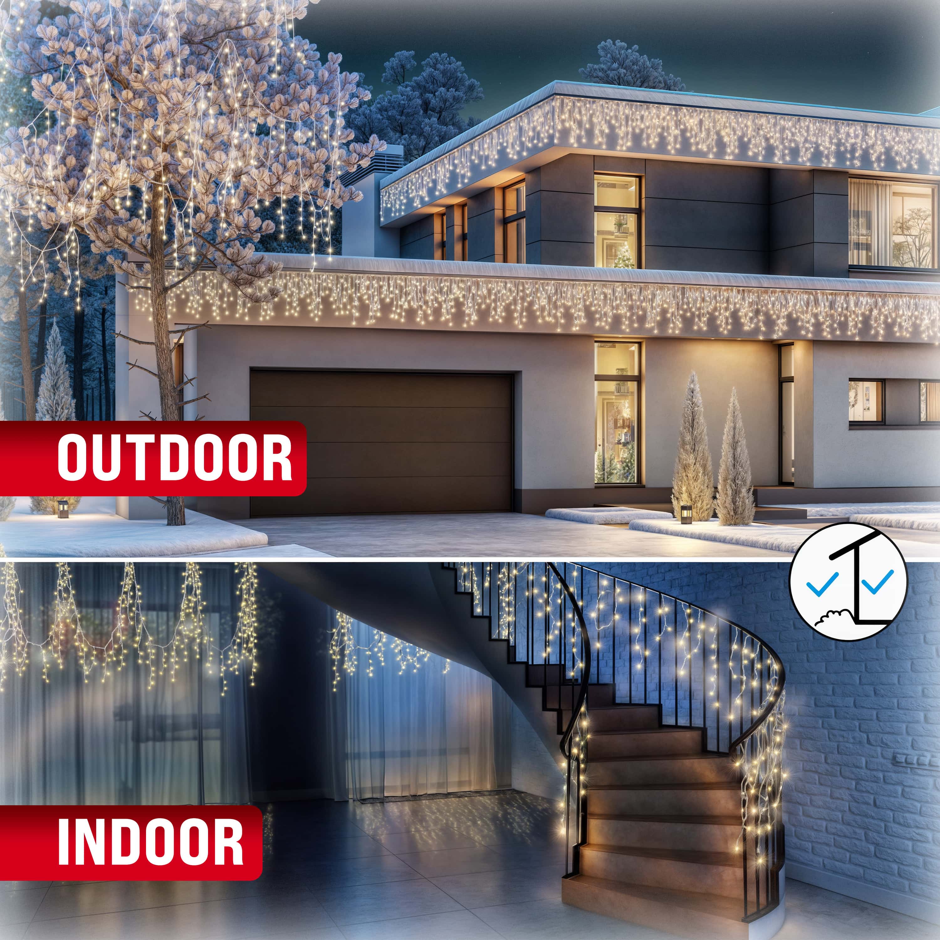 Lichtgordijn\u0020400\u0020LED\u0020Kerstdeco\u0020Warmwit\u002015\u0020Meter