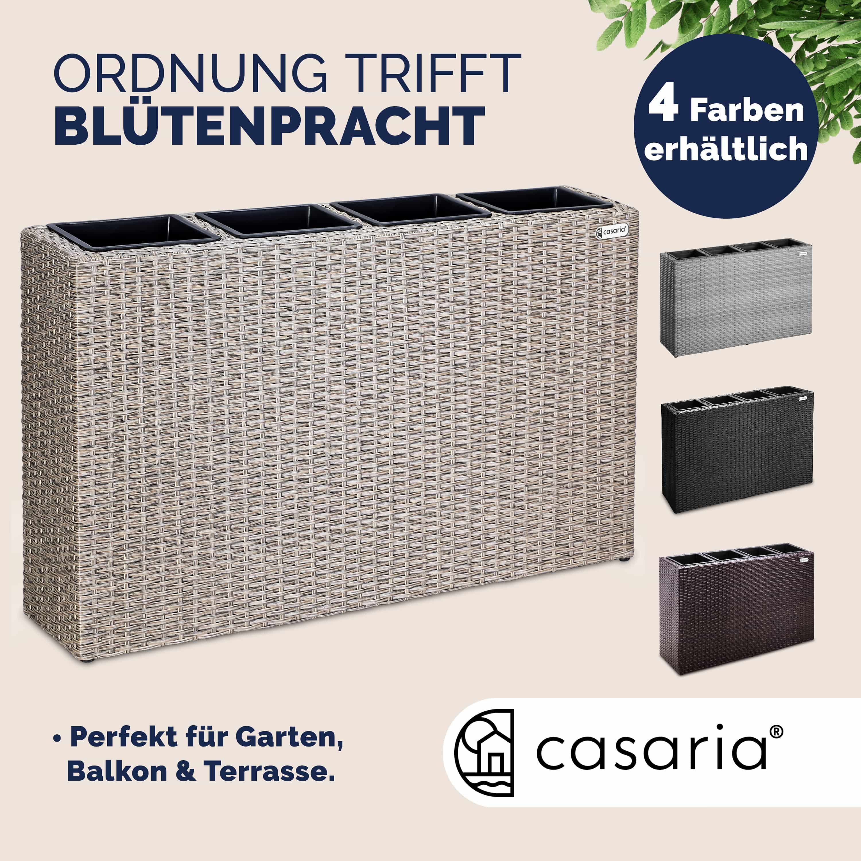 Polyrattan\u0020Bloembak\u0020Creme\u002095x27x60cm Polyrattan\u0020Bloembak\u0020Creme\u002095x27x60cm
