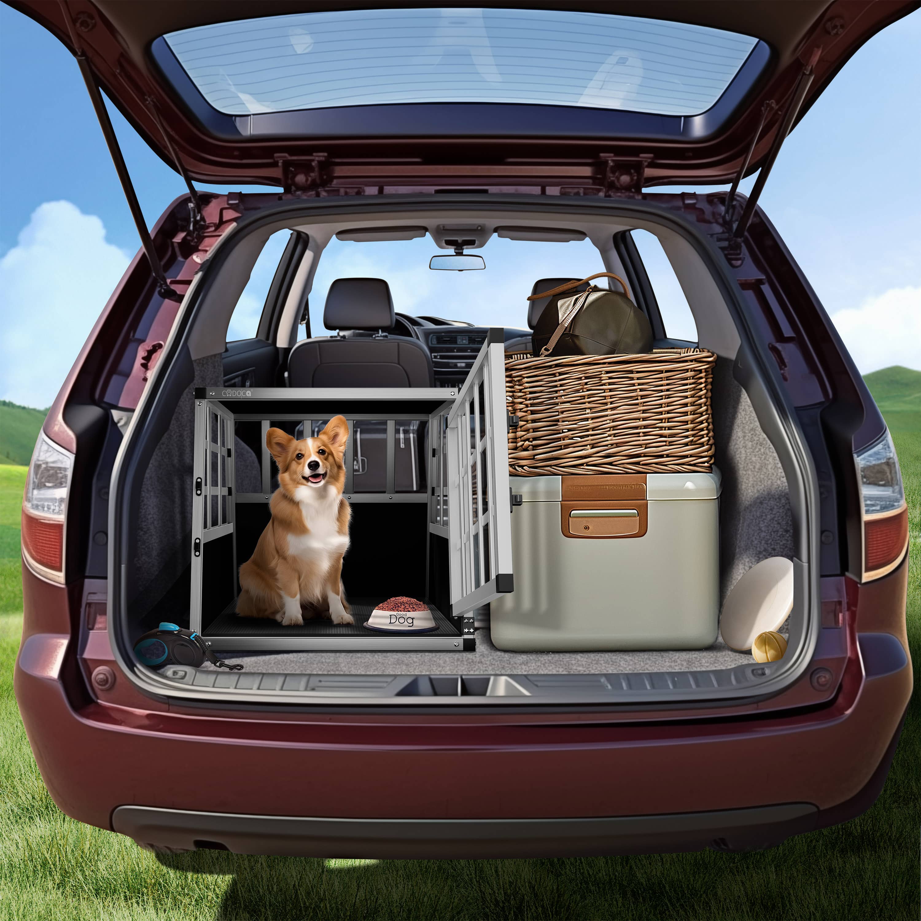 Transportbench\u0020voor\u0020Honden\u0020M\u0020Aluminium\u002070x54x51cm