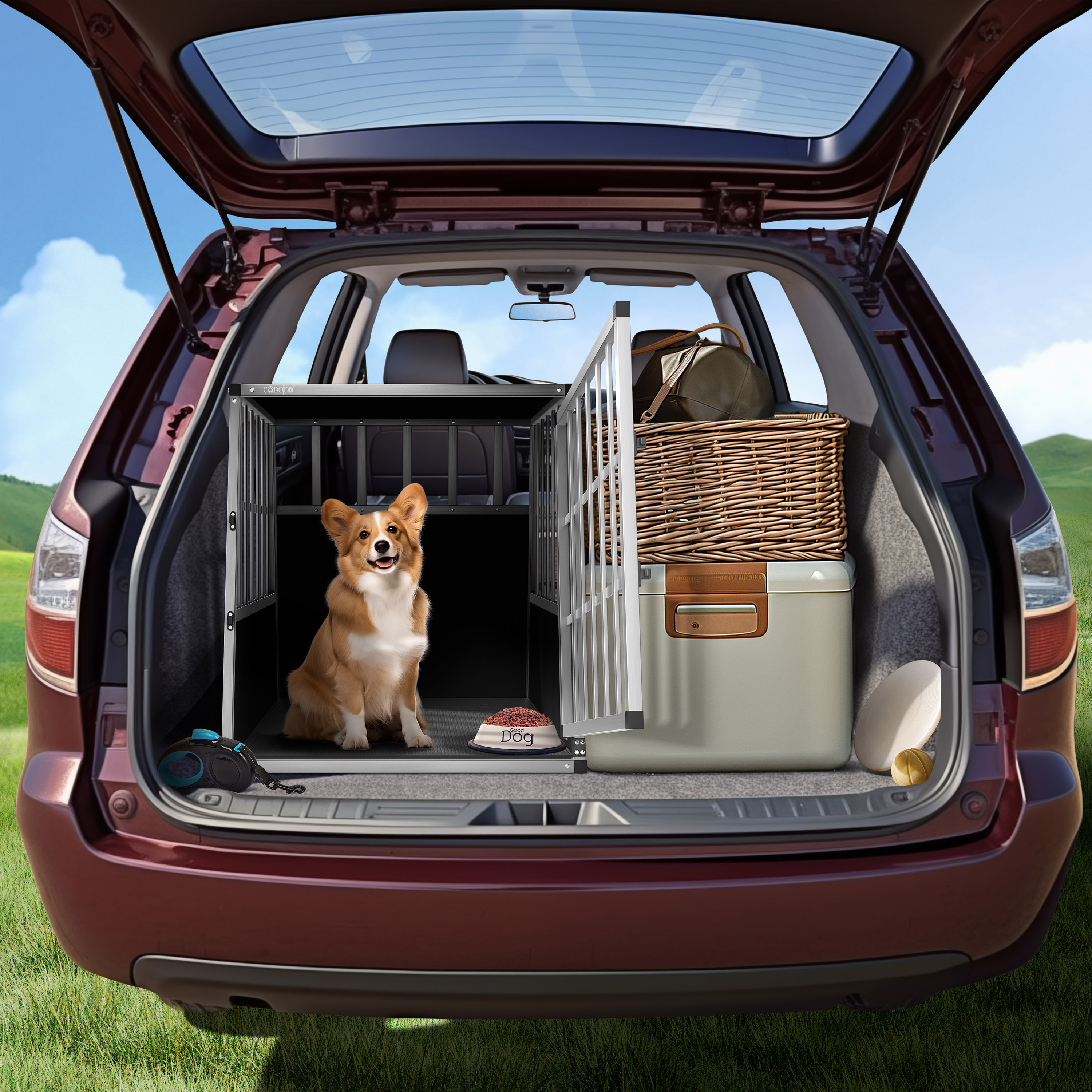 Transportbench\u0020voor\u0020Honden\u0020L\u0020Aluminium\u002090x66x72cm