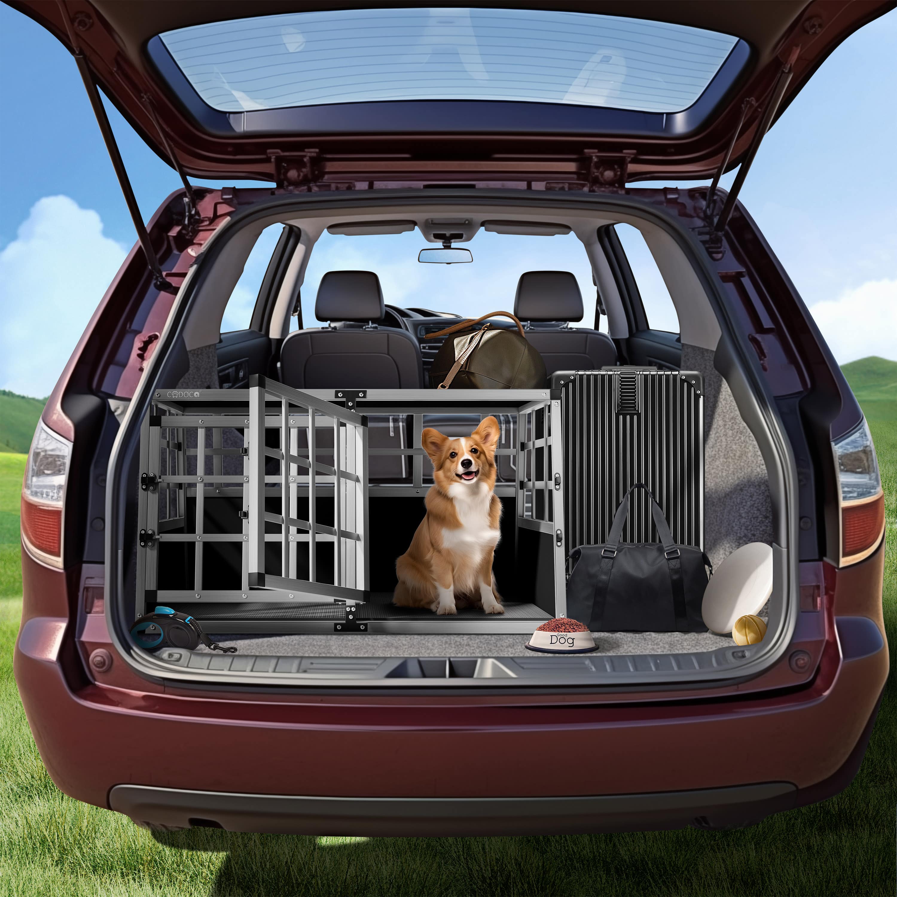 Transportbench\u0020voor\u0020Honden\u0020XL\u0020Aluminium\u002089x70x51cm