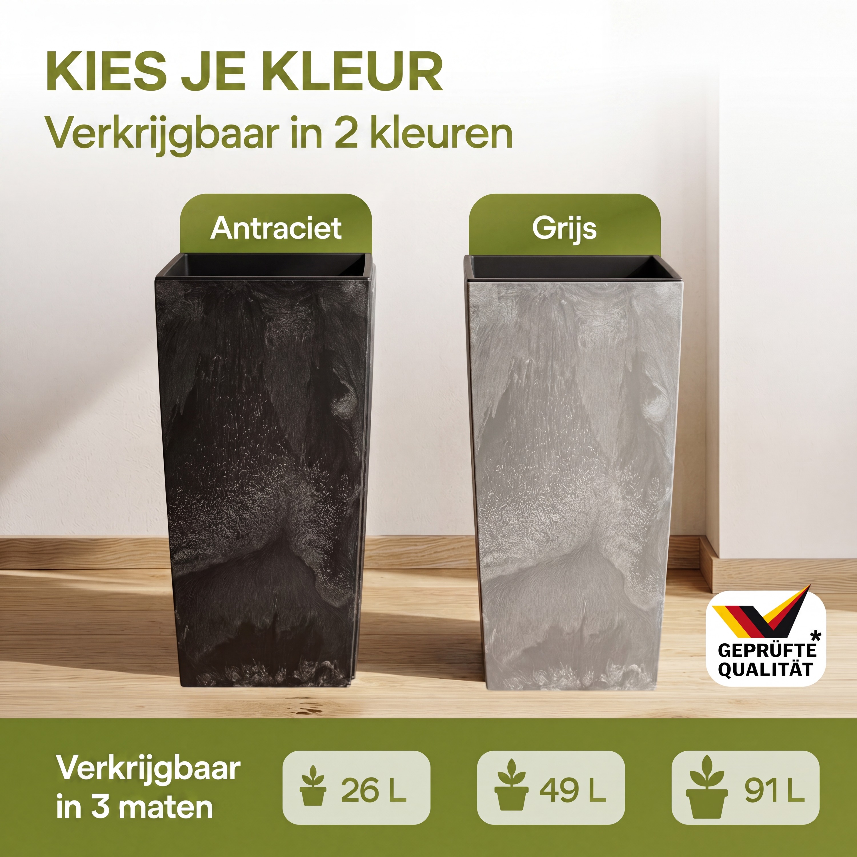 Bloempot\u0020Betonlook\u0020Antraciet\u002091L Bloempot\u0020Betonlook\u0020Antraciet\u002091L