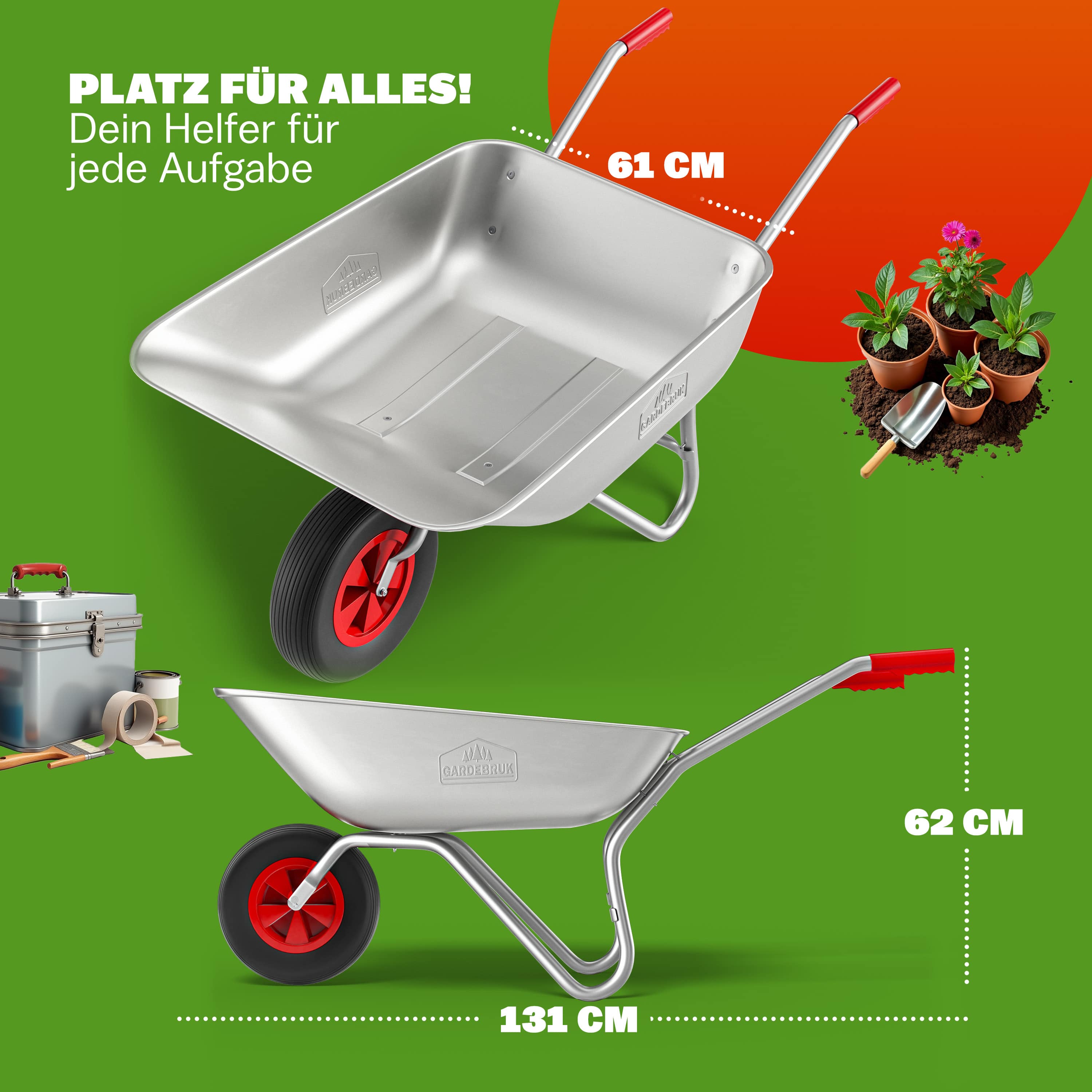 Kruiwagen\u0020Metaal\u002080L\u0020max\u0020100kg