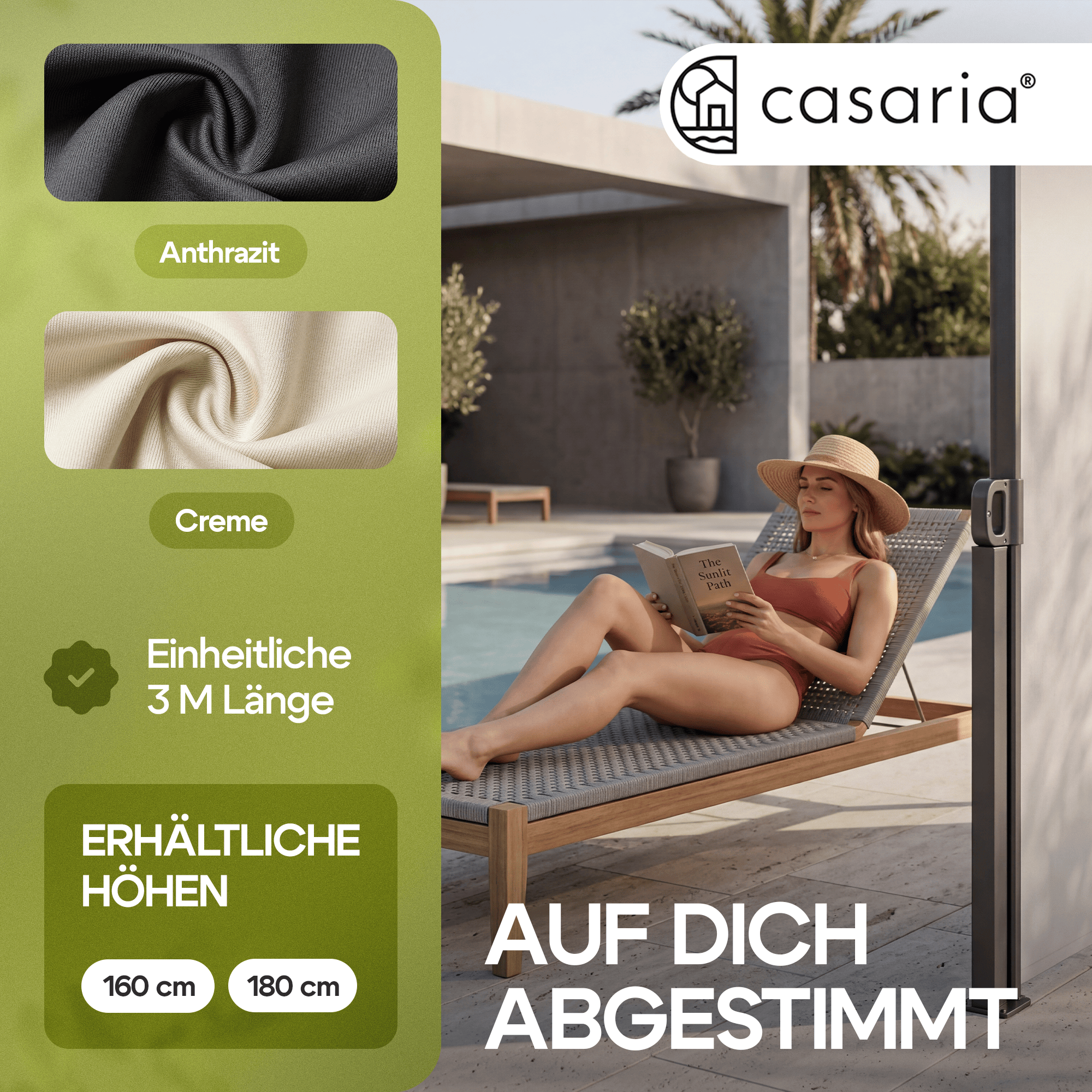 Windscherm\u0020Nosara\u0020Antraciet\u0020180x300cm\u0020Uittrekbaar
