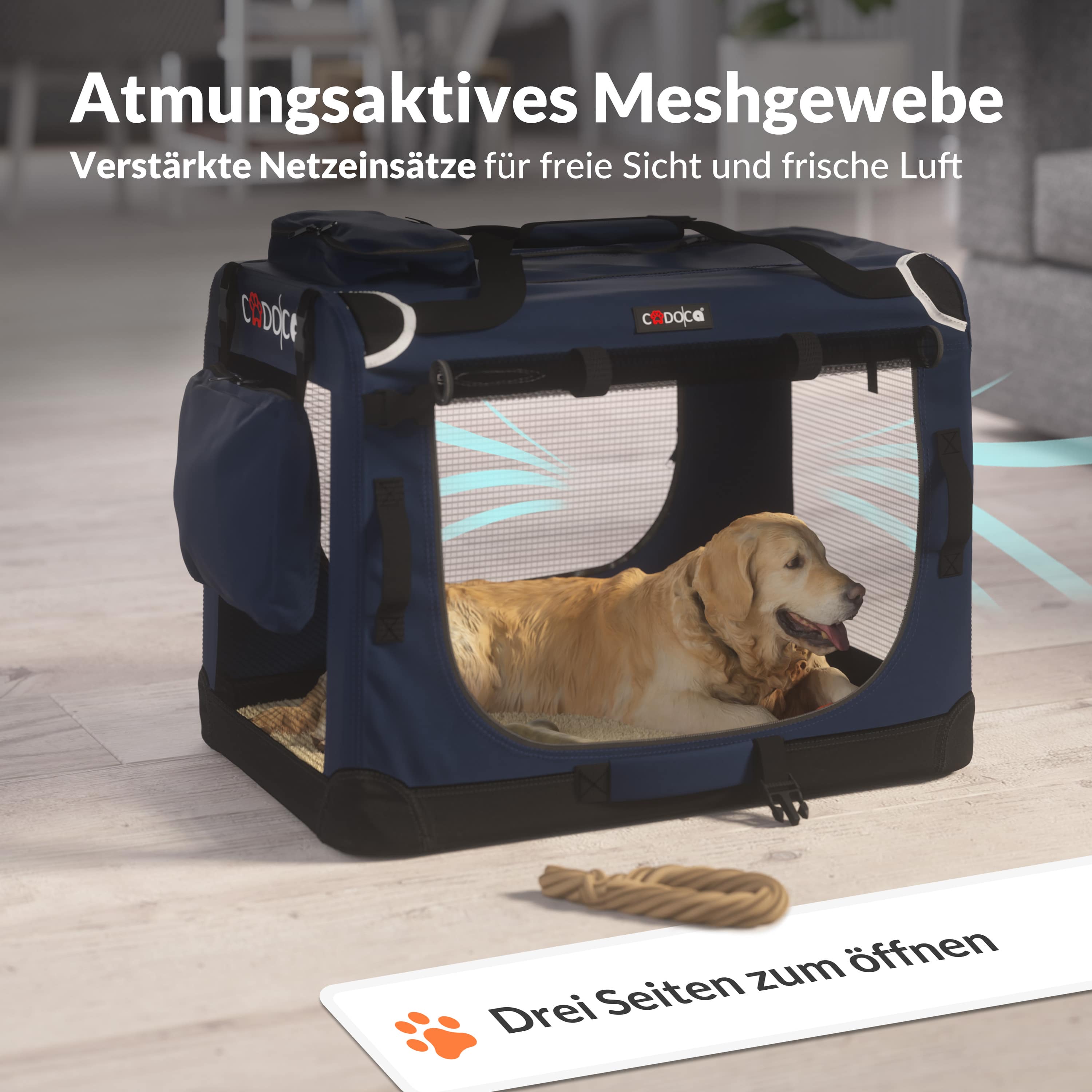 Hondentransportbox\u0020Blauw\u0020M\u002060x42x44cm Hondentransportbox\u0020Blauw\u0020M\u002060x42x44cm