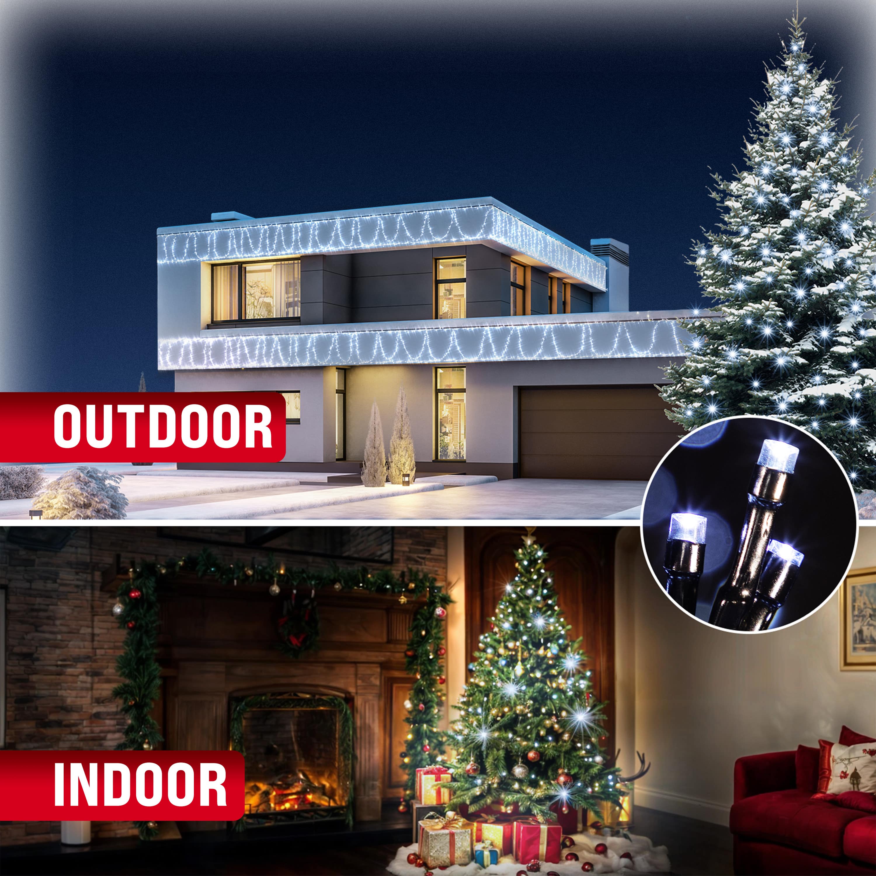 Kerstverlichting\u0020Koud\u0020Wit\u002060m\u0020Afstandsbediening