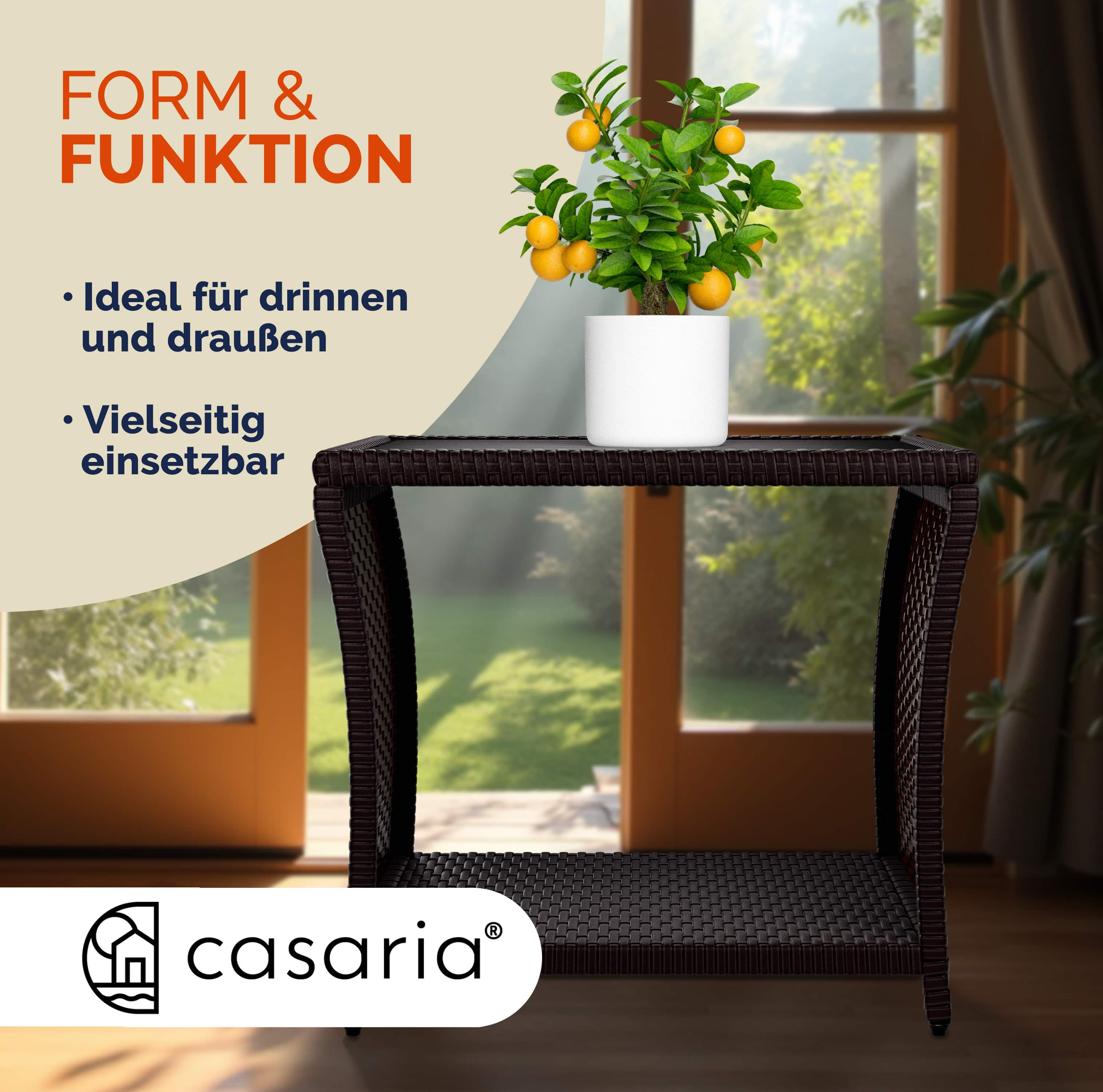 Polyrotan\u0020Bijzettafel\u0020Vedis\u0020Bruin\u002045x45x40cm Polyrotan\u0020Bijzettafel\u0020Vedis\u0020Bruin\u002045x45x40cm
