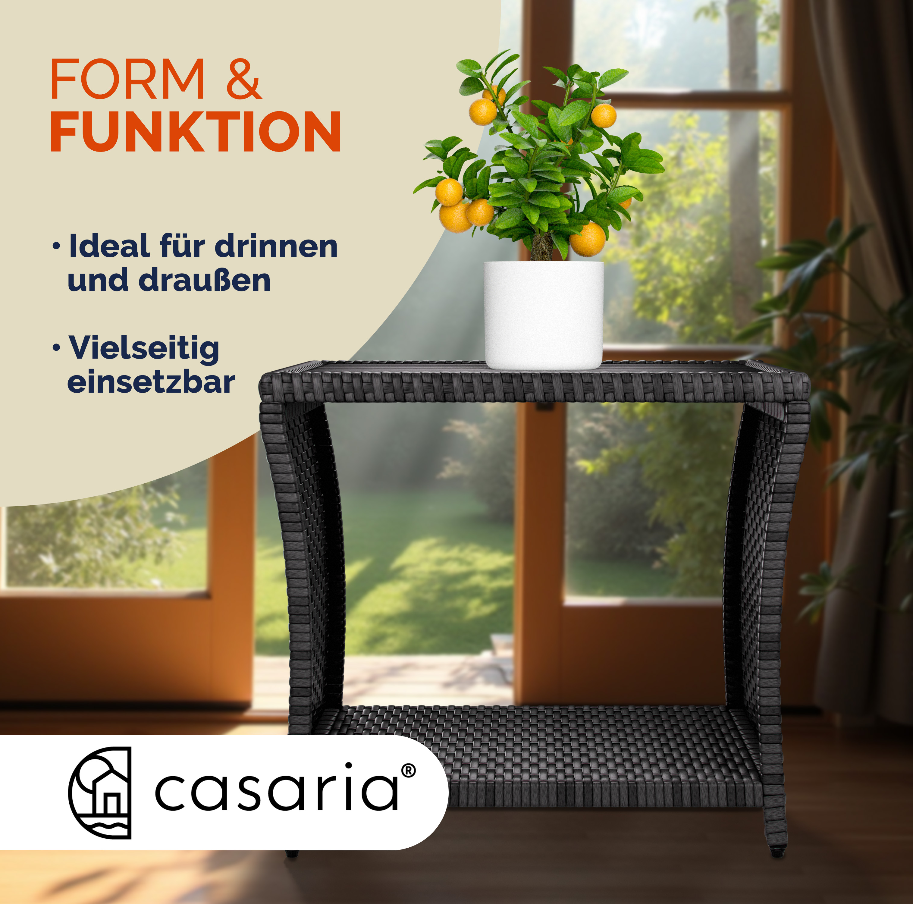 Polyrotan\u0020Bijzettafel\u0020Vedis\u0020Grijs\u002045x45x40cm Polyrotan\u0020Bijzettafel\u0020Vedis\u0020Grijs\u002045x45x40cm