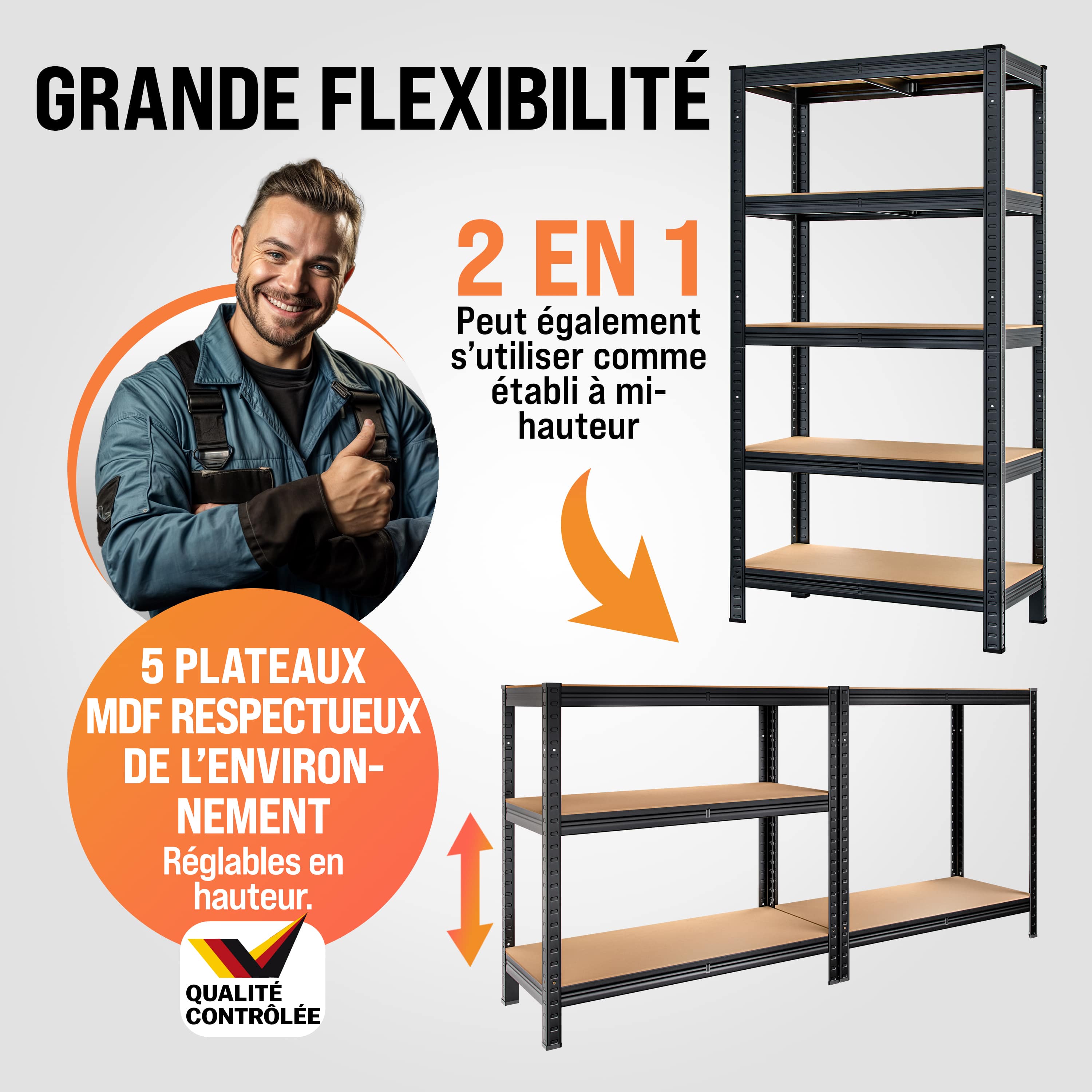 Stellingkast\u0020Zwart\u0020180x90x40cm\u0020tot\u0020875kg Stellingkast\u0020Zwart\u0020180x90x40cm\u0020tot\u0020875kg
