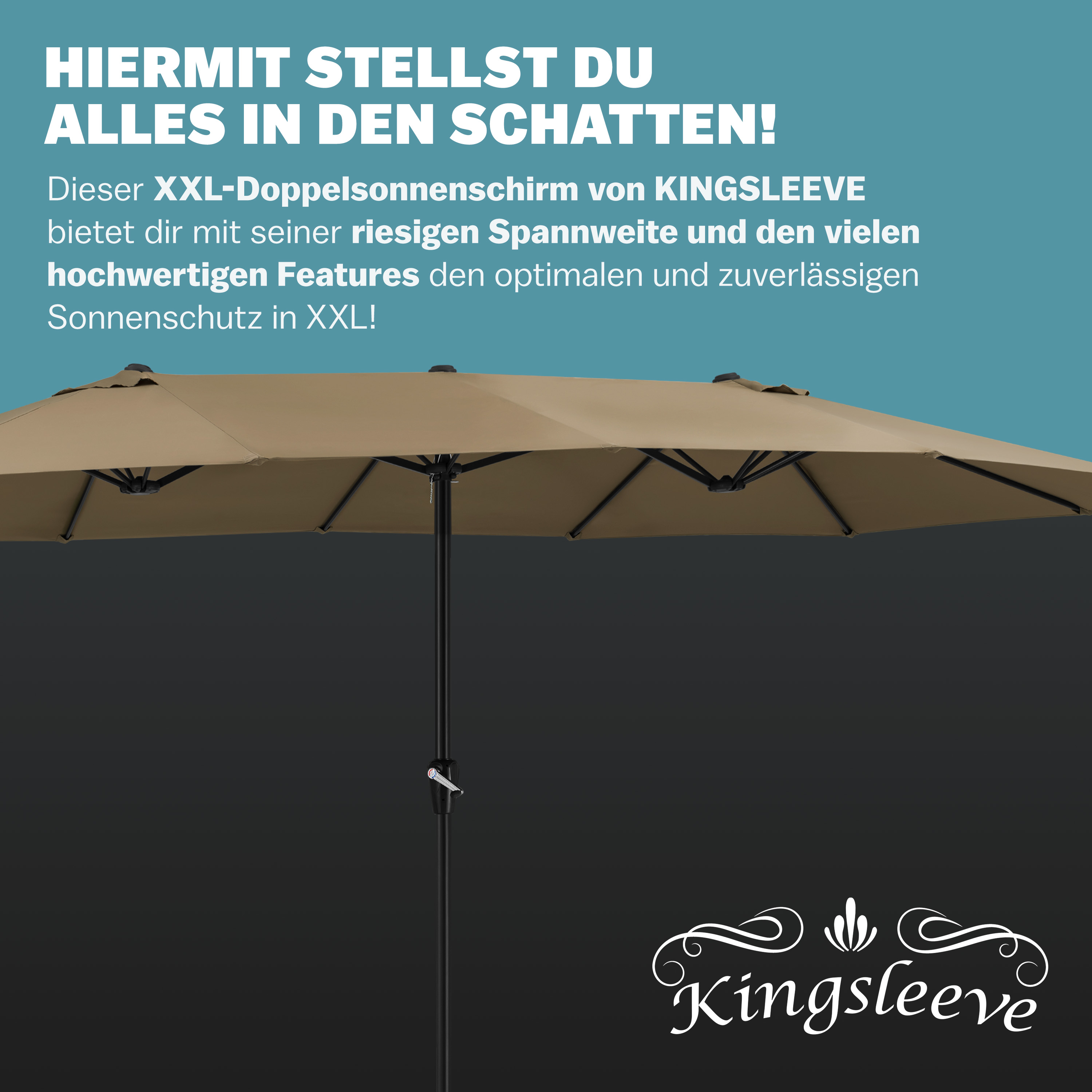 Dubbele\u0020Parasol\u0020Taupe\u0020met\u0020UV\u002Dbescherming\u002080\u002B Dubbele\u0020Parasol\u0020Taupe\u0020met\u0020UV\u002Dbescherming\u002080\u002B