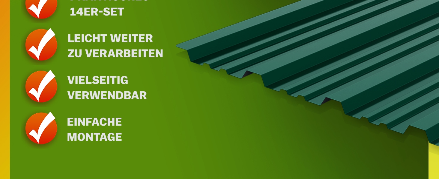 Trapezium\u0020Dakplaten\u002014\u0020Stuks\u0020Groen\u0020Metaal\u0020110x46cm
