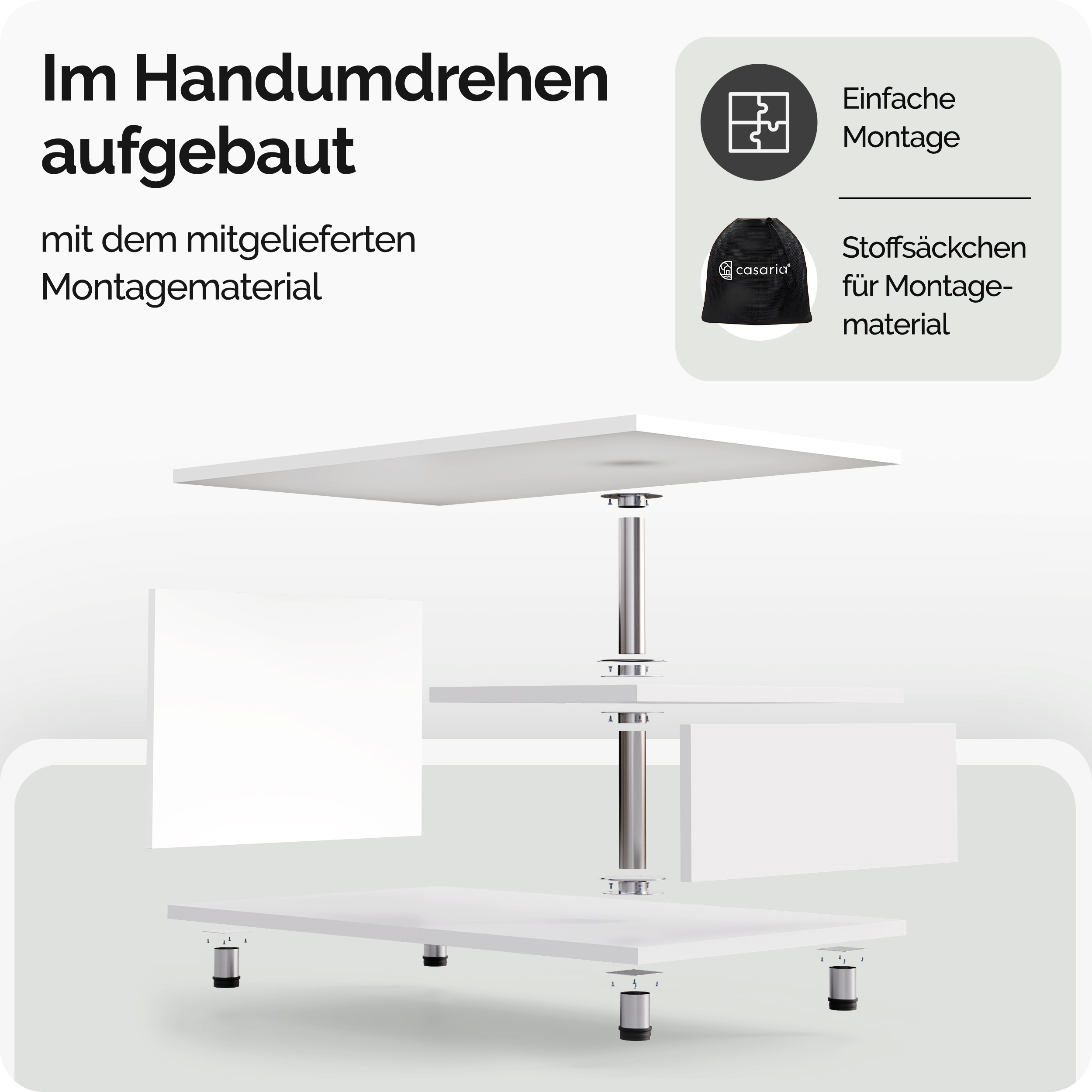 Salontafel\u0020Orlando\u0020Wit\u002095x55x50cm