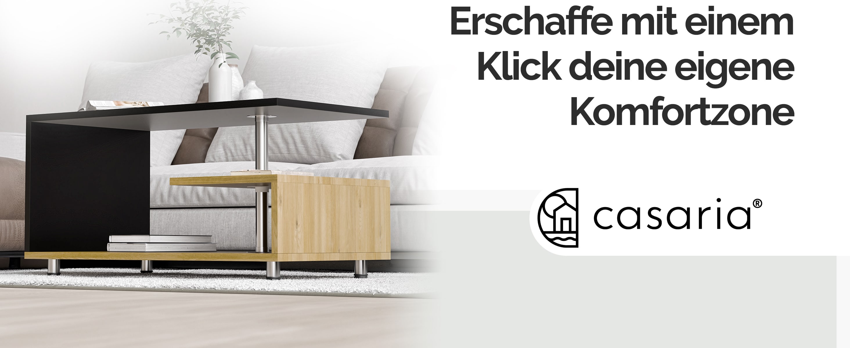 Salontafel\u0020Orlando\u0020Hout\u002FGrijs\u002095x55x50cm