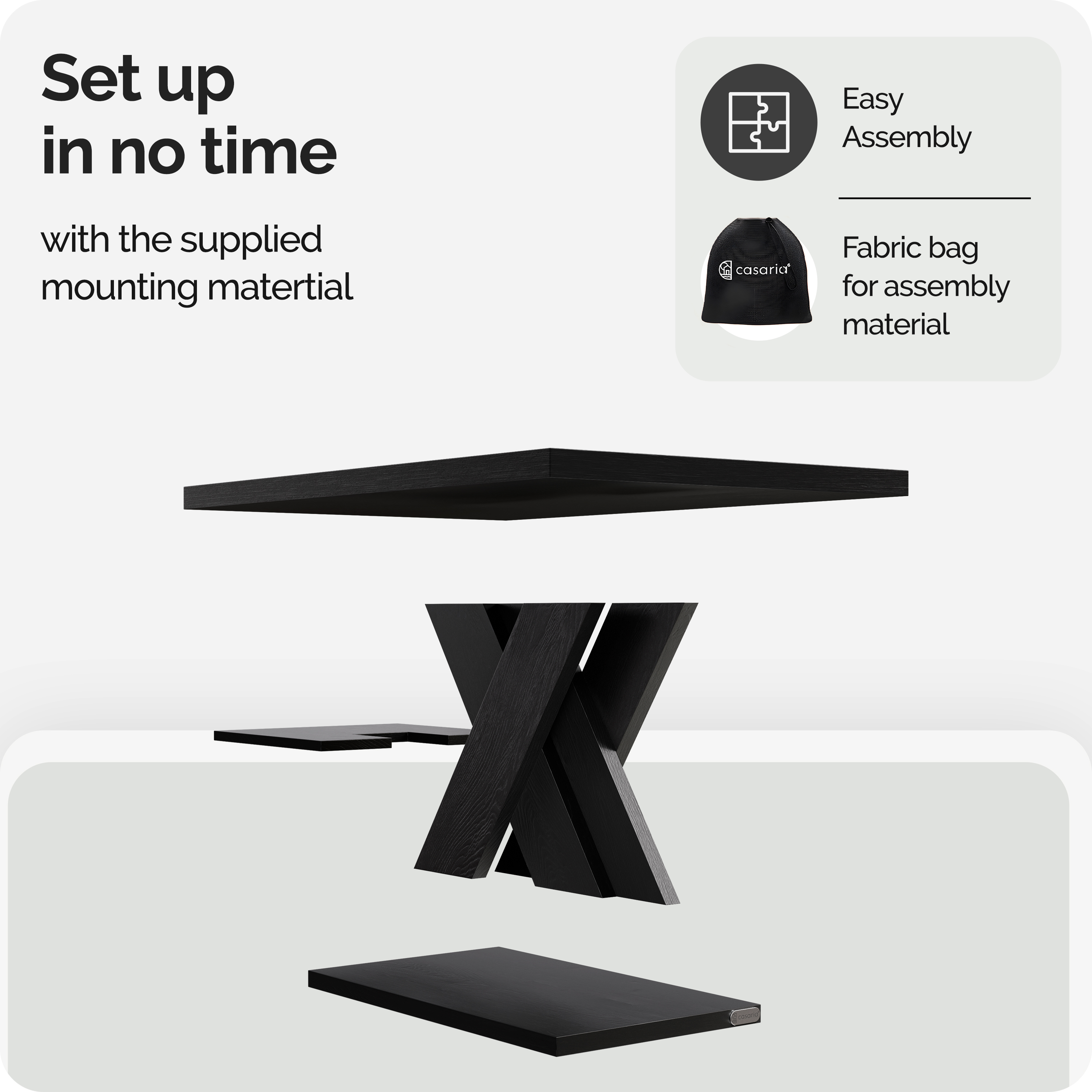Salontafel\u0020Detroit\u0020Zwart\u002090x60x45cm