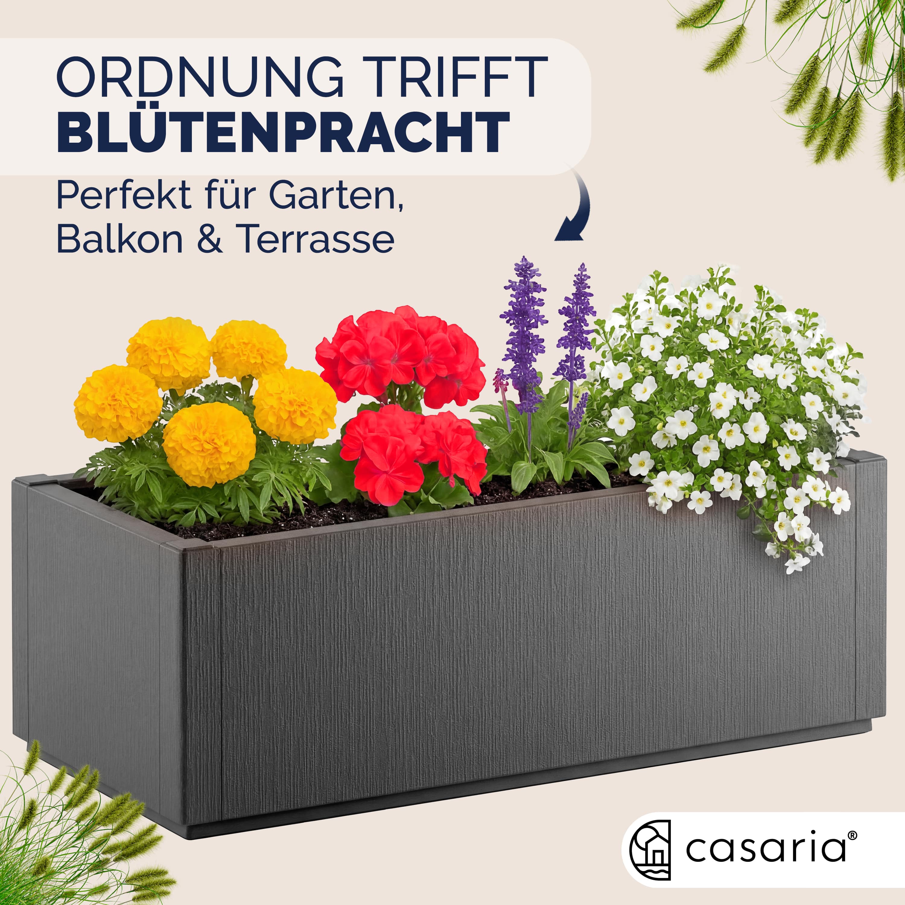 Bloempot\u0020Ethica\u0020Antraciet\u0020plastic\u002080x36x36cm