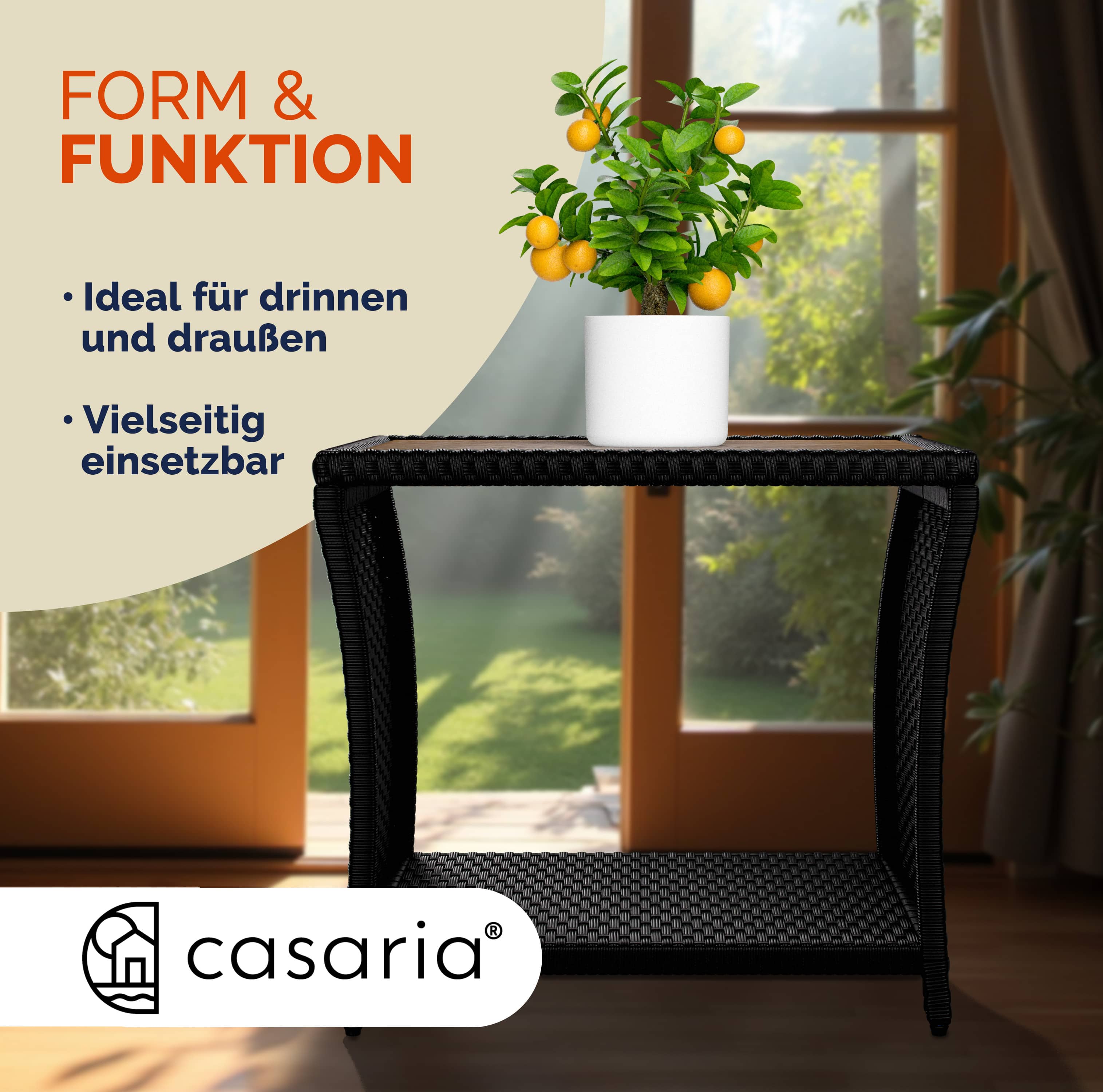 Polyrattan\u0020bijzettafel\u0020zwart\u002045x45x40cm