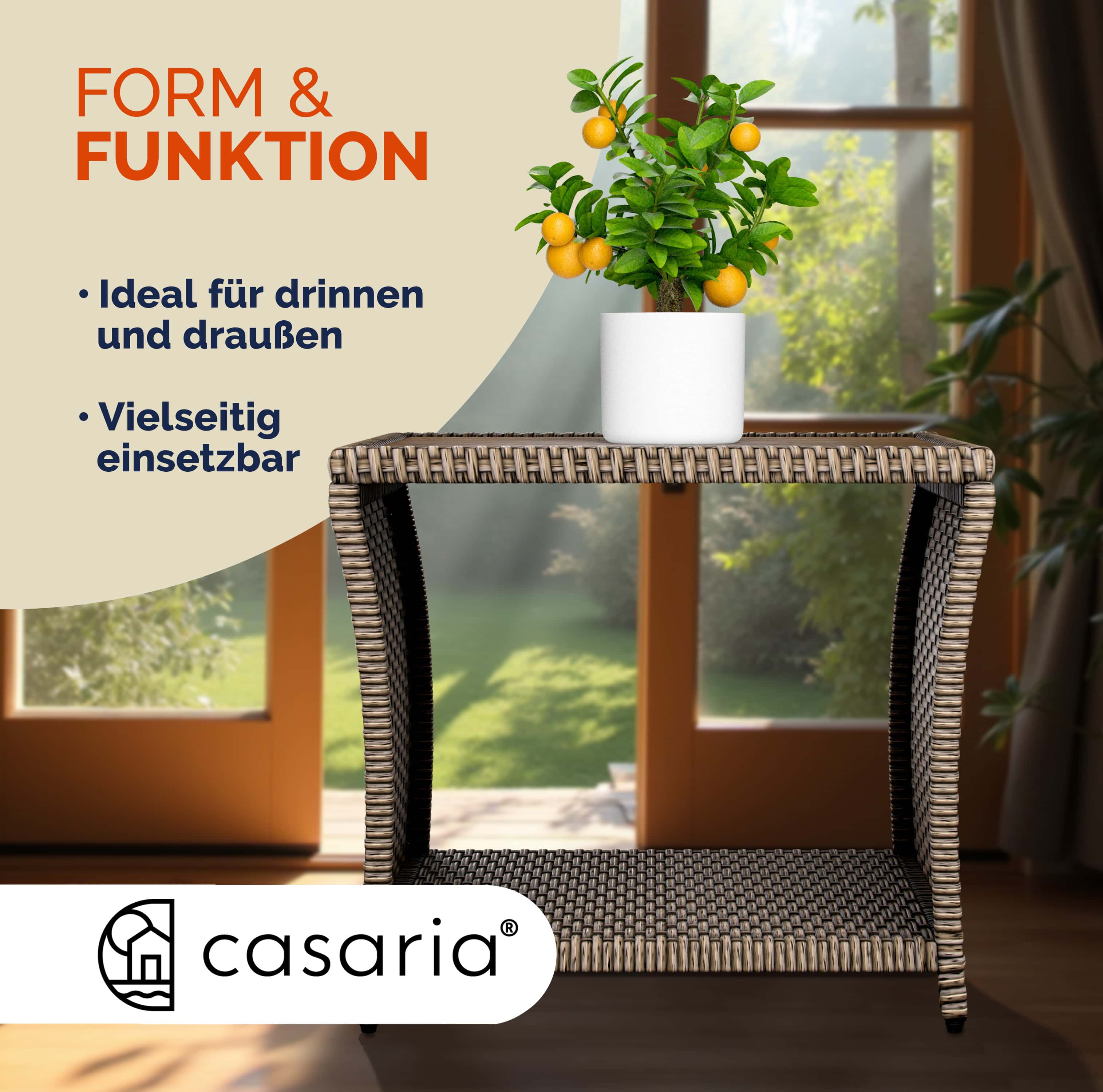 Polyrattan\u0020bijzettafel\u0020cr\u00E8me\u002045x45x40cm