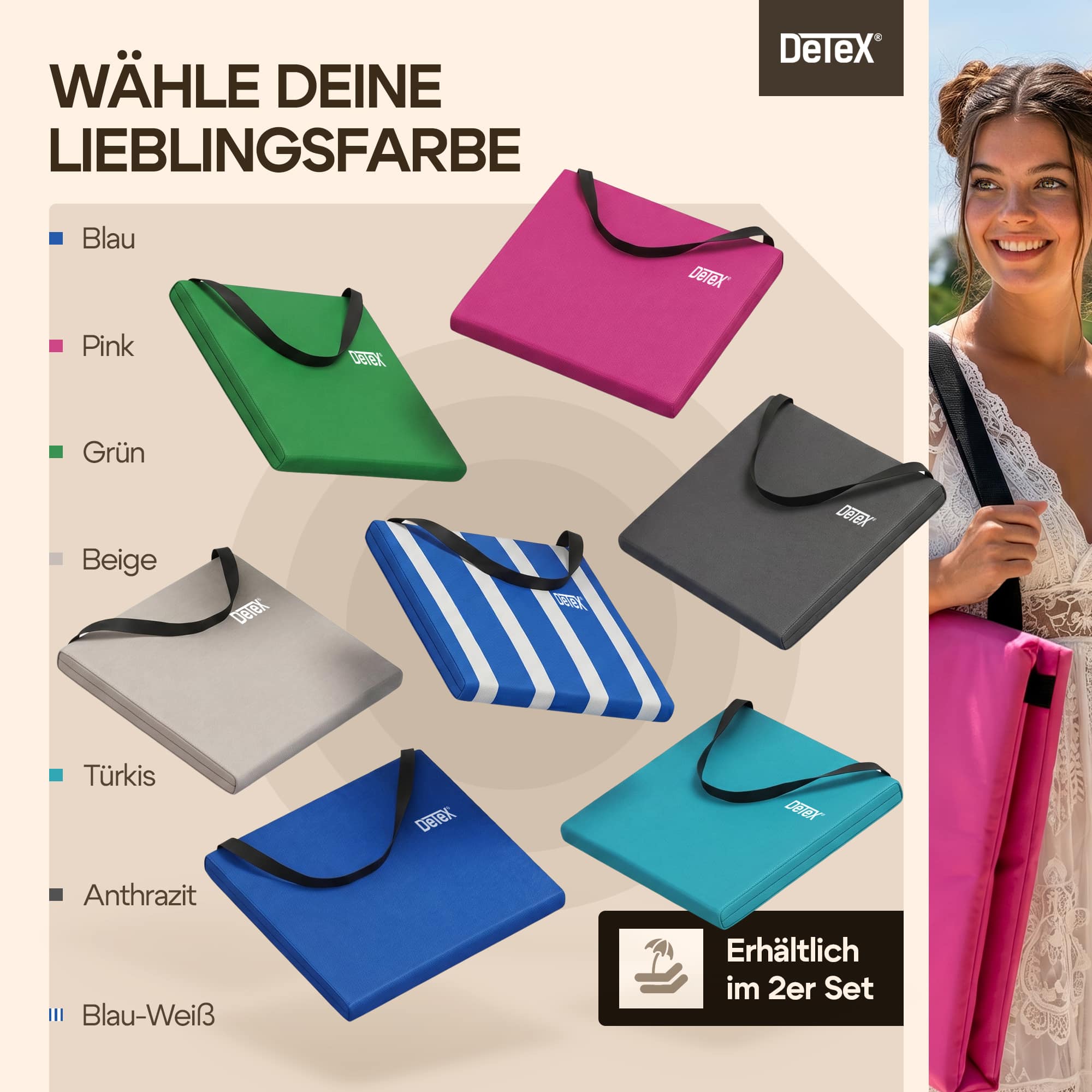 Strandmat\u0020beige\u0020158x56x46cm\u0020gewatteerd