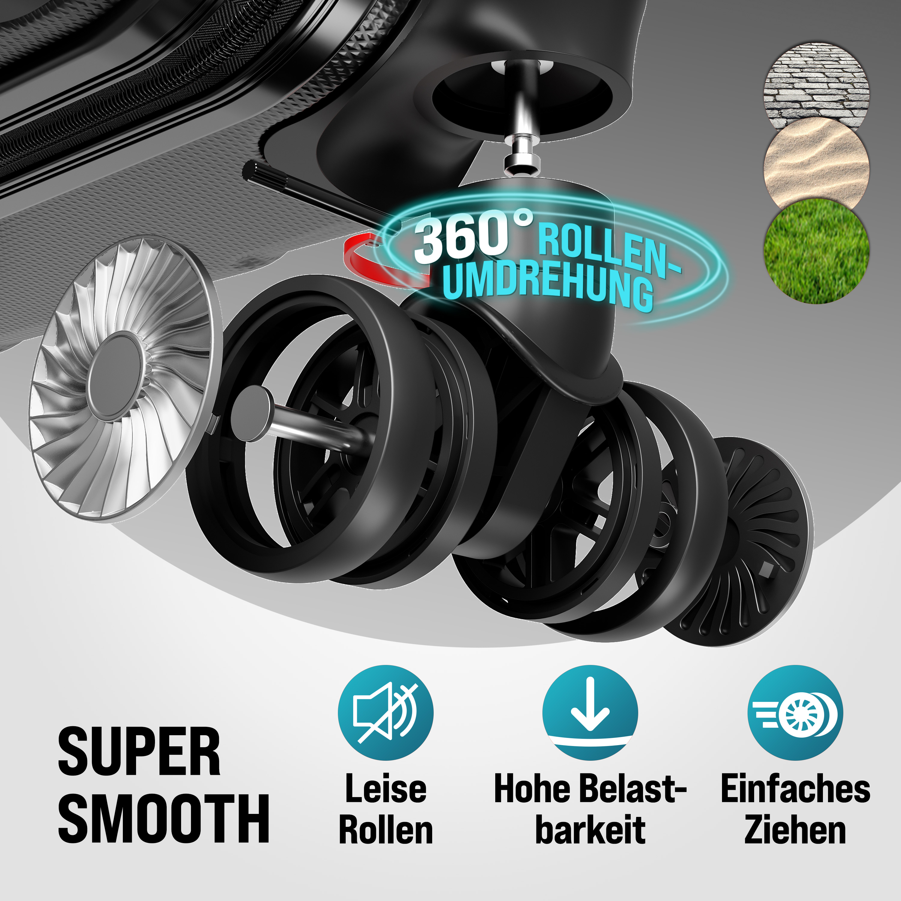 Reiskoffers\u00203\u002Ddelige\u0020Exopack\u0020Zwart\u0020ABS\u0020toebehoren