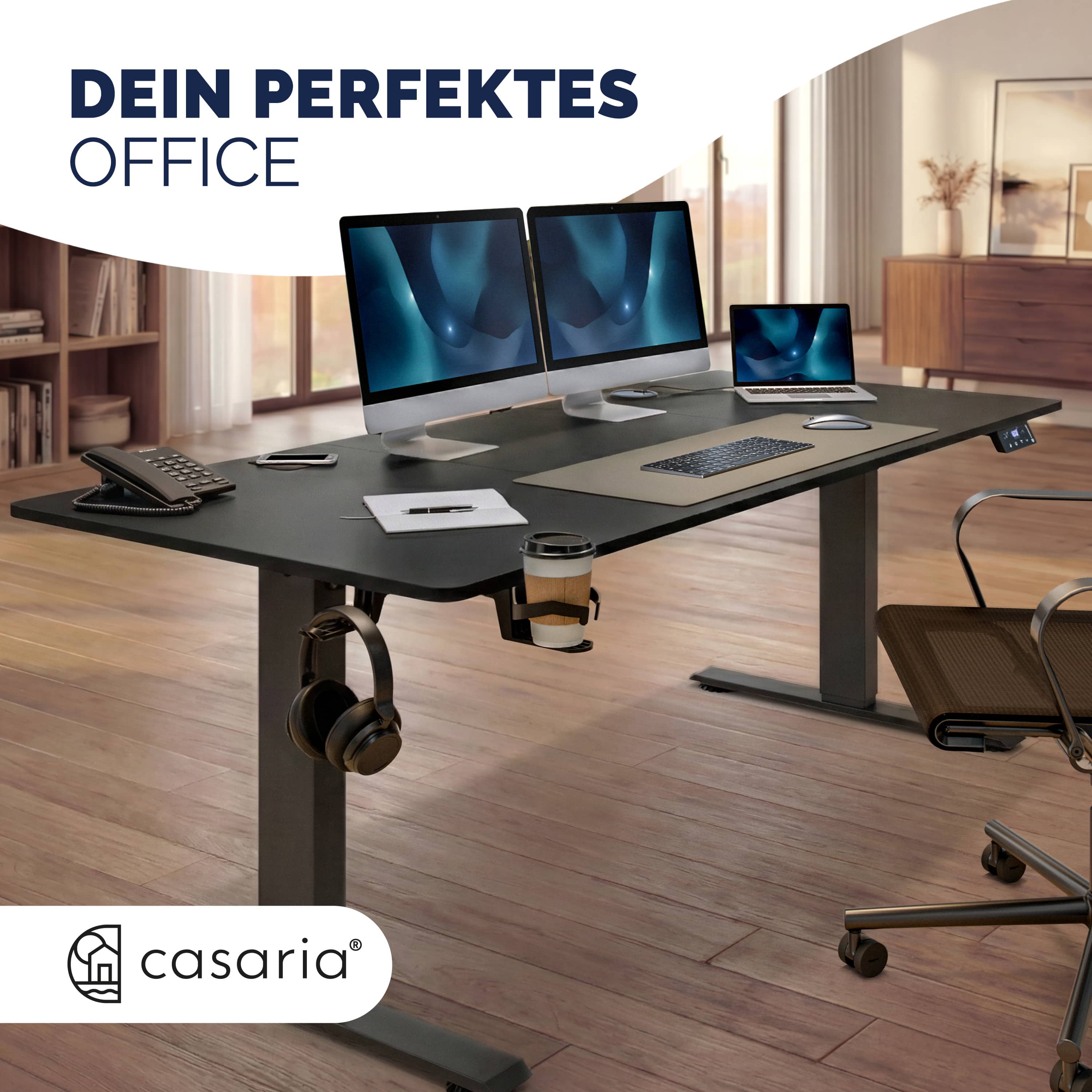 Zit\u0020sta\u0020bureau\u0020Zwart\u0020160x70x72\u002D117cm Zit\u0020sta\u0020bureau\u0020Zwart\u0020160x70x72\u002D117cm