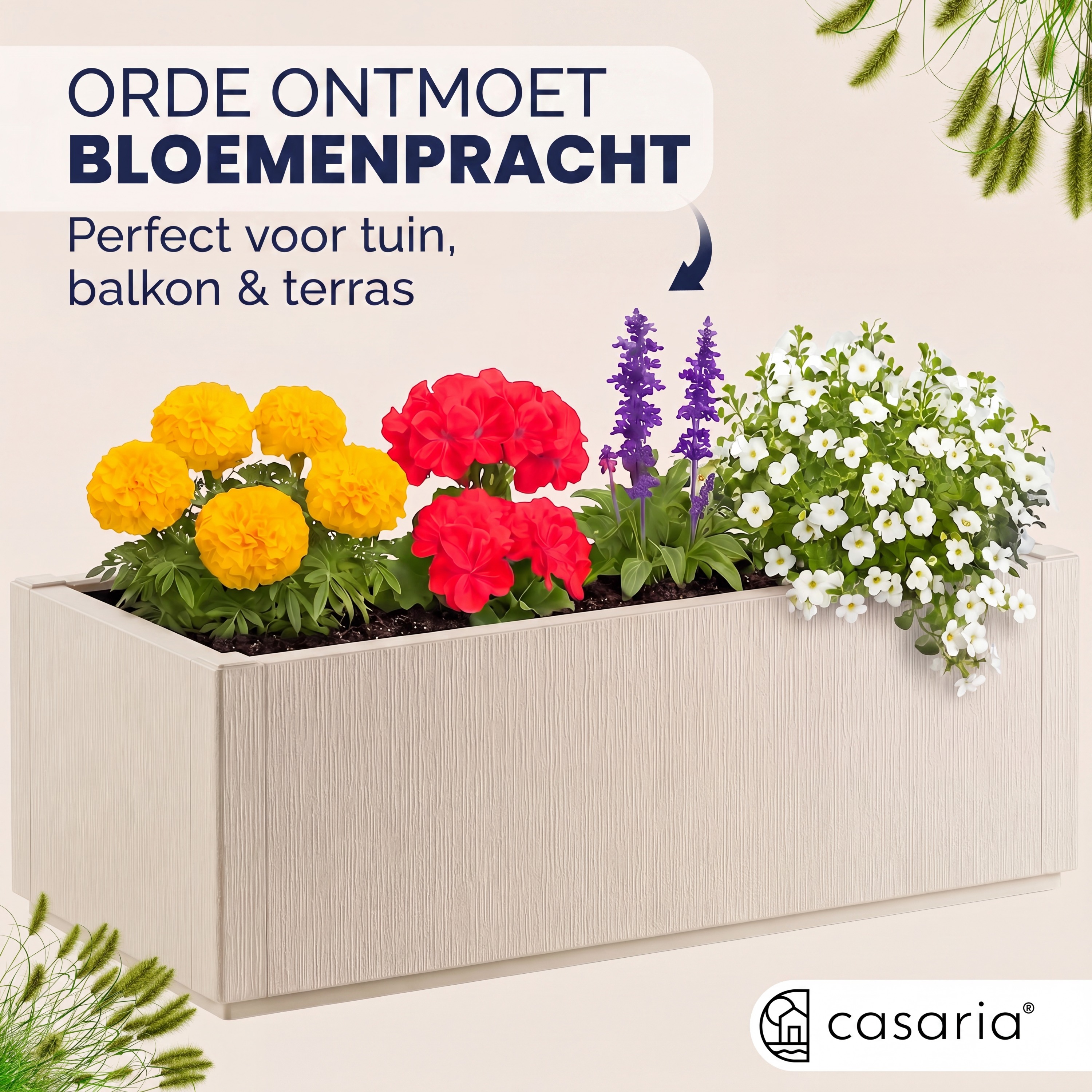 Bloempot\u0020Ethica\u0020Krijtwit\u0020Kunststof\u002080x36x36\u0020cm Bloempot\u0020Ethica\u0020Krijtwit\u0020Kunststof\u002080x36x36\u0020cm