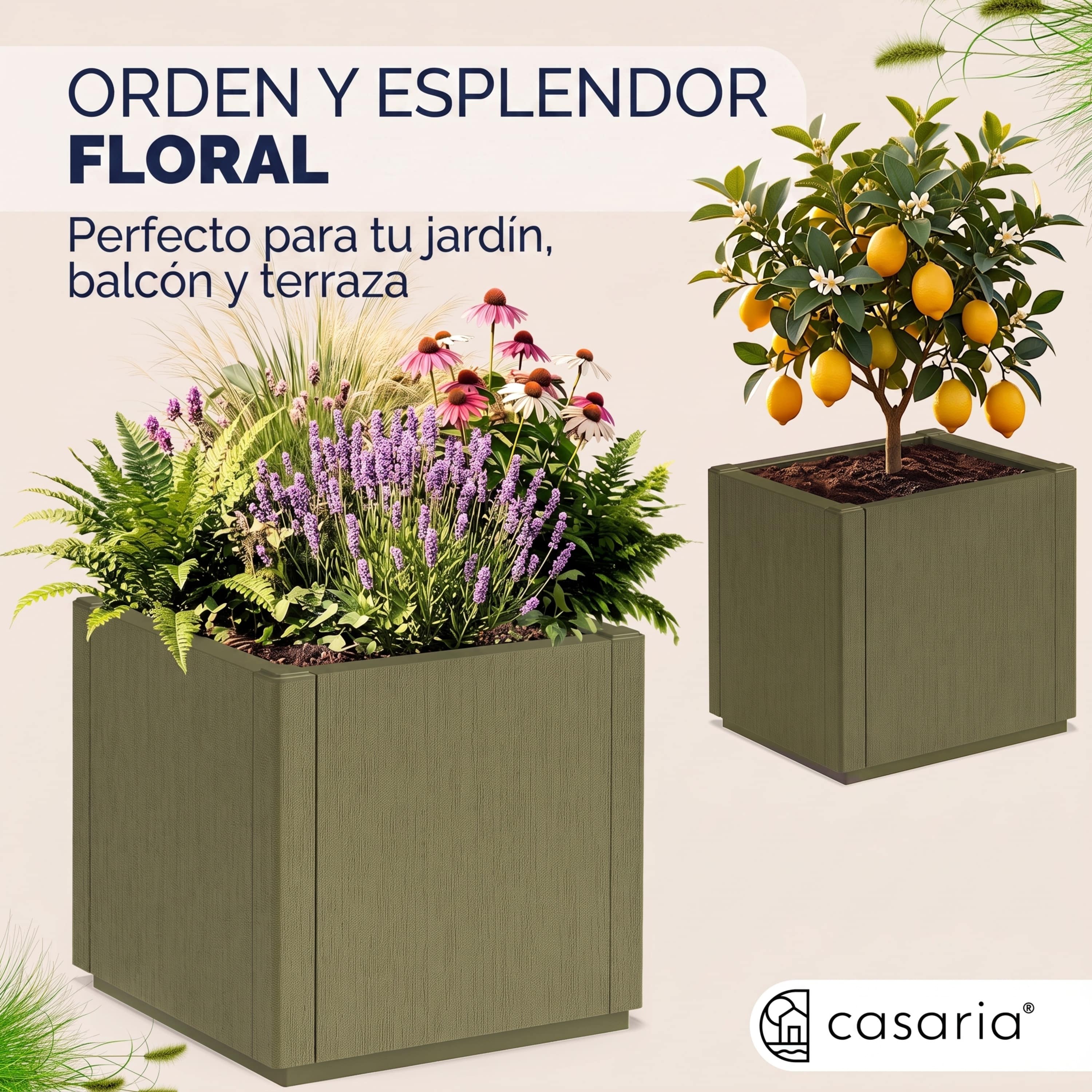Bloempot\u0020Ethica\u0020olijfgroen\u0020kunststof\u002036x36x35cm Bloempot\u0020Ethica\u0020olijfgroen\u0020kunststof\u002036x36x35cm