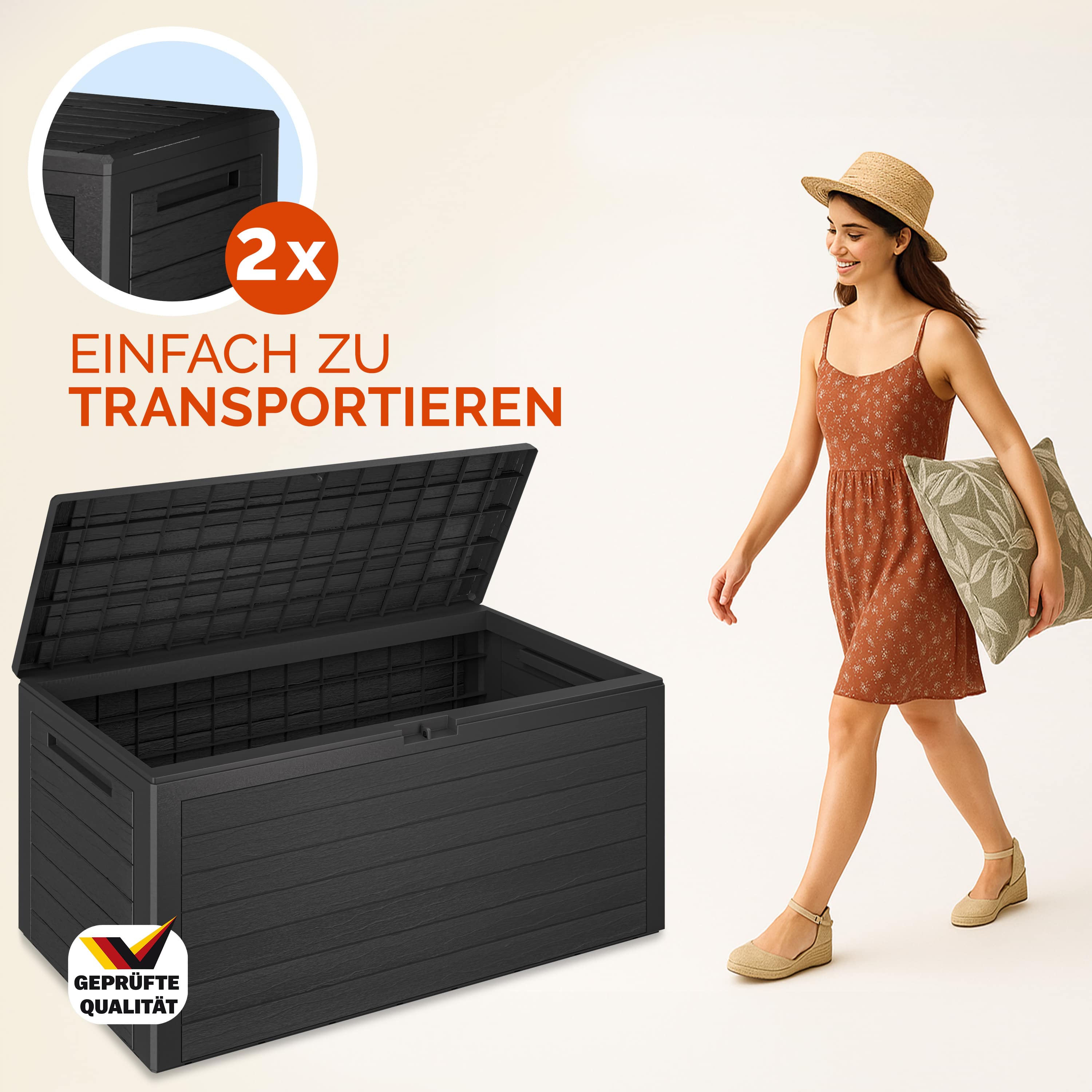 Kussenbox\u0020Woody\u0020Antraciet\u0020280L\u0020houtlook