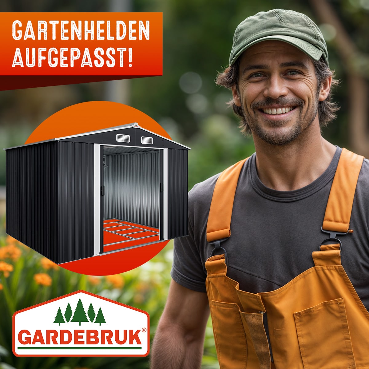 Tuinhuis\u0020Antraciet\u0020Metaal\u0020260x205x180cm