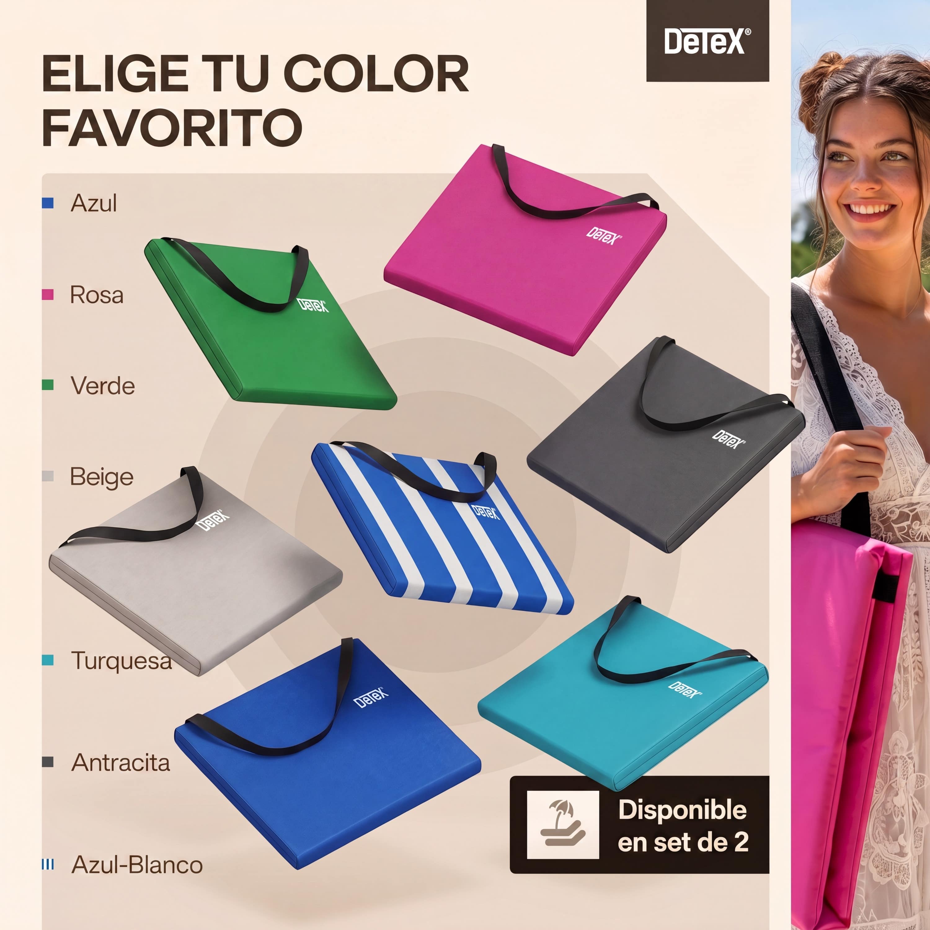Strandmat\u0020Set\u0020van\u00202\u0020Blauw\u0020158x56x46cm\u0020gestoffeerd