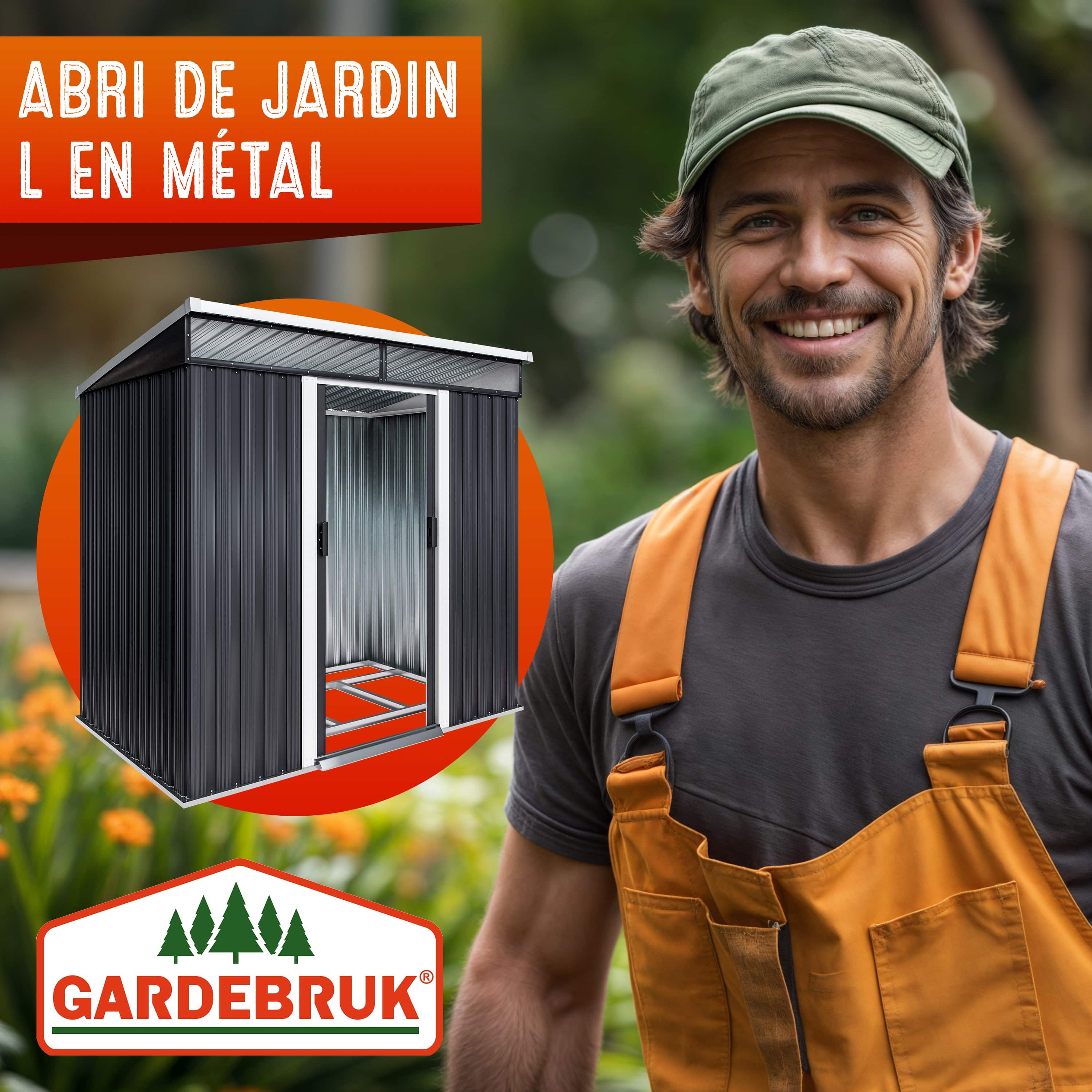 Tuinschuur\u0020Zwart\u0020Metaal\u0020200x125x180cm