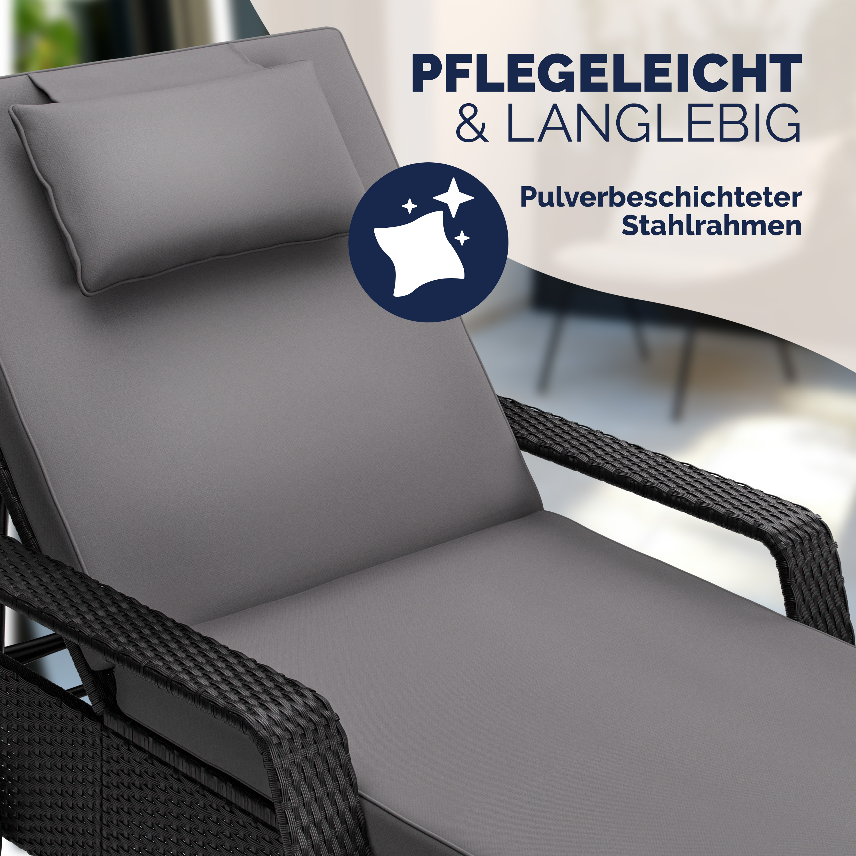 Ligbed\u0020Zwart\u002FAntraciet\u0020Kunststof\u0020193x90x43cm Ligbed\u0020Zwart\u002FAntraciet\u0020Kunststof\u0020193x90x43cm