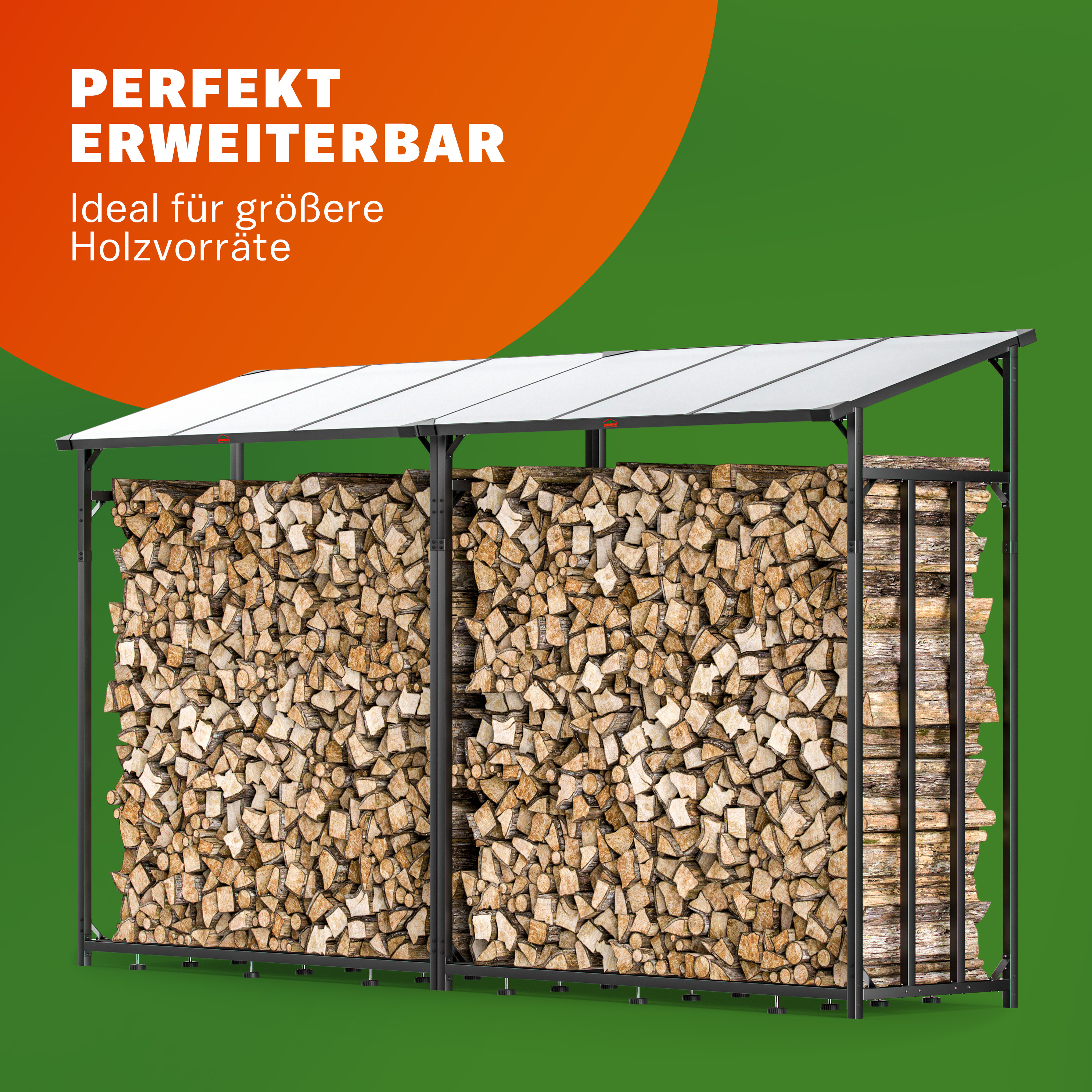 Brandhoutrek\u0020Antraciet\u0020198x163x70cm\u0020met\u0020zeil\u0020\u002B\u0020tas