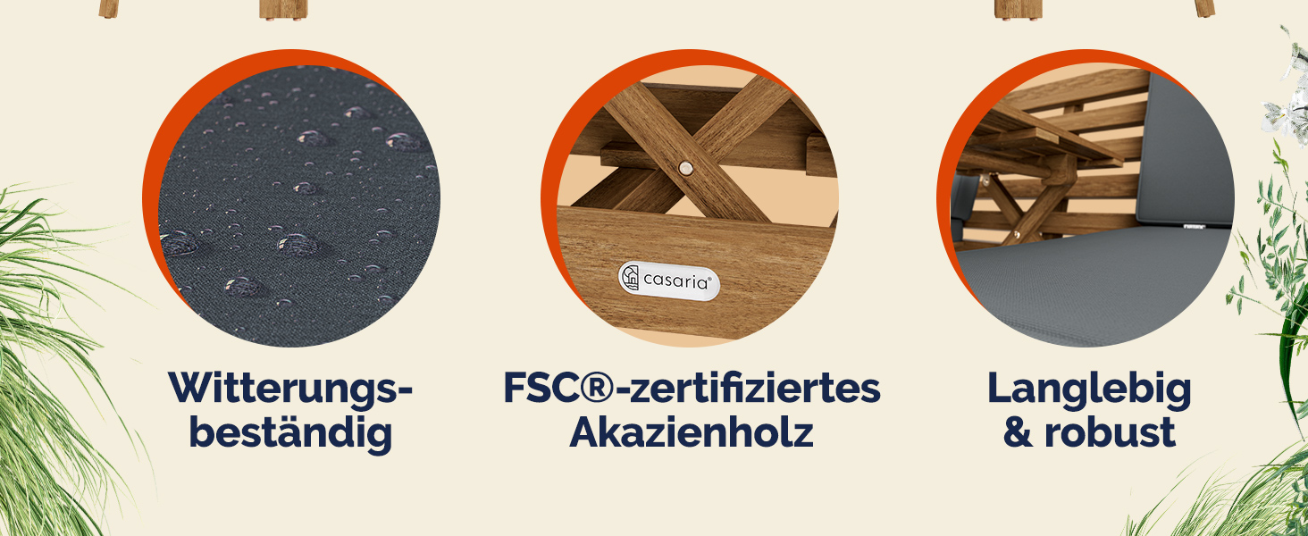 Tuinbank\u0020200x45x76cm\u0020acaciahout\u0020FSC\u00AE\u002Dgecertificeerd\u0020converteerbaar
