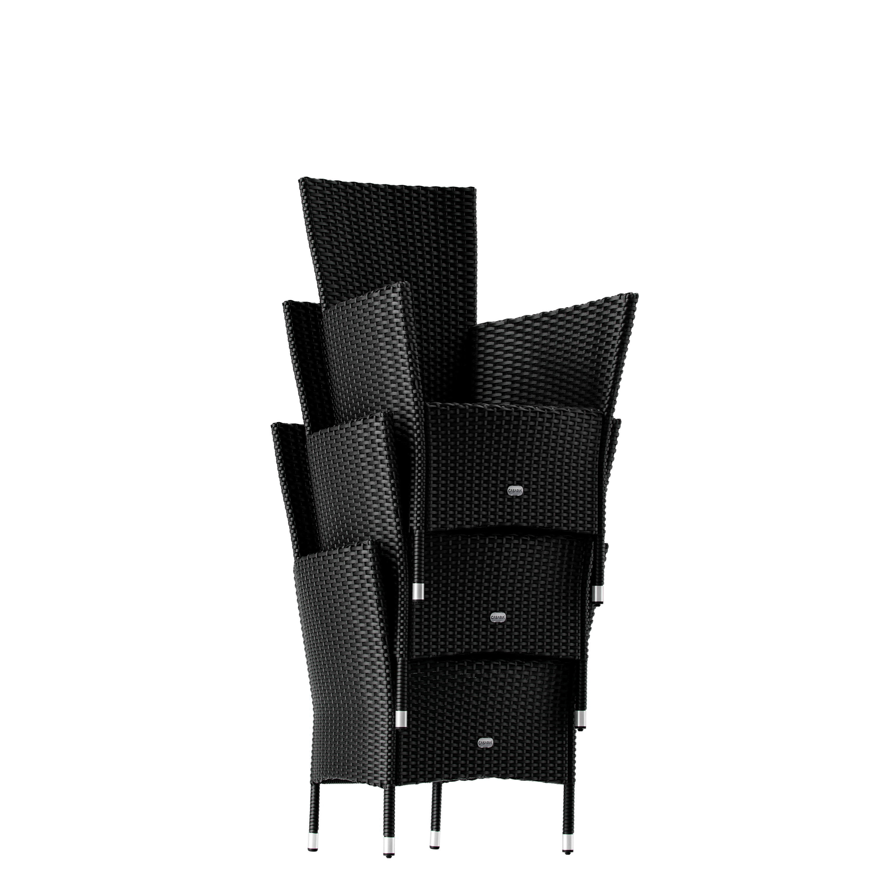 Polyrotan\u0020Tuinset\u0020Corfu\u00205\u002Ddelig\u0020Zwart