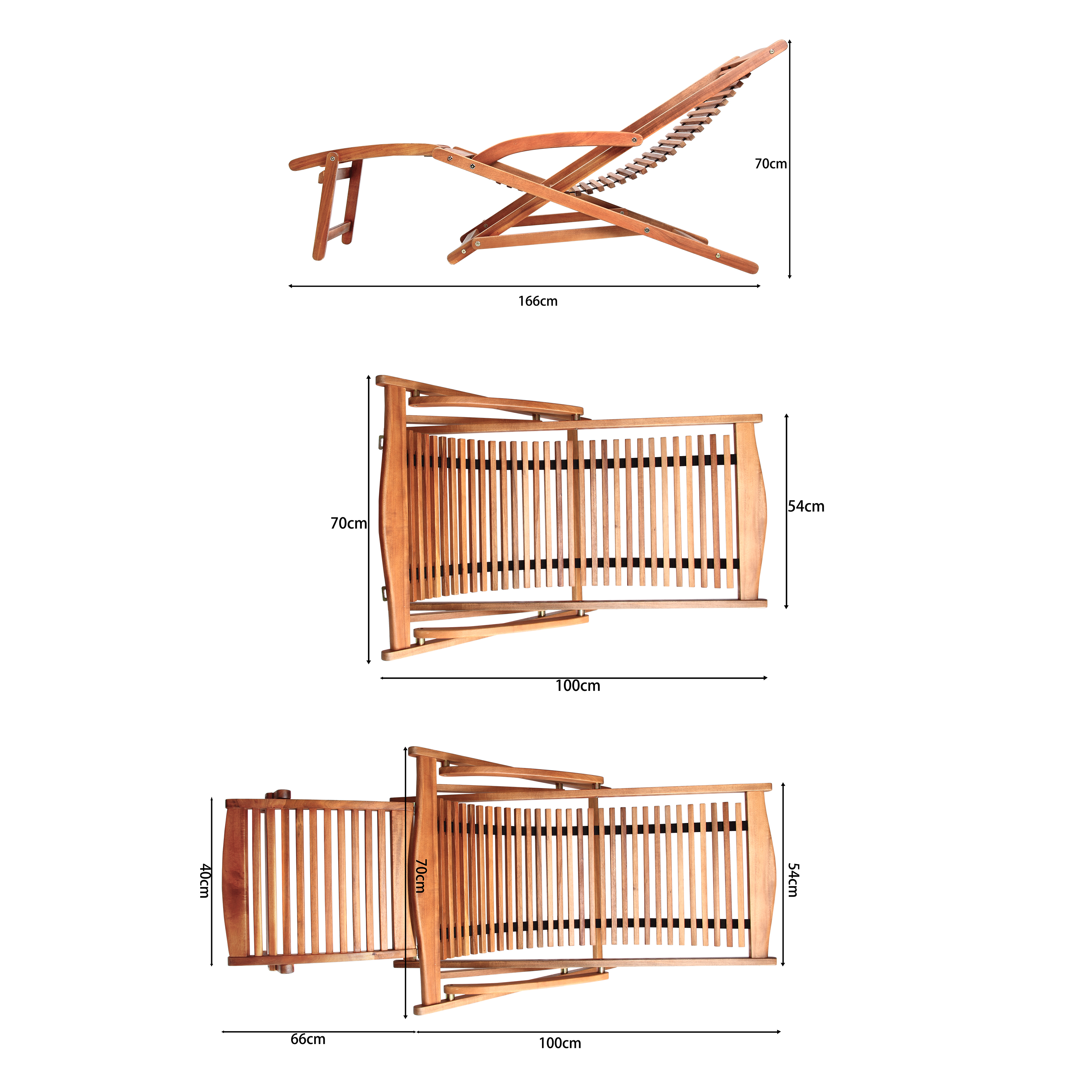 Ligbed\u0020Acaciahout\u0020166x70x70cm\u0020incl\u0020Kussen
