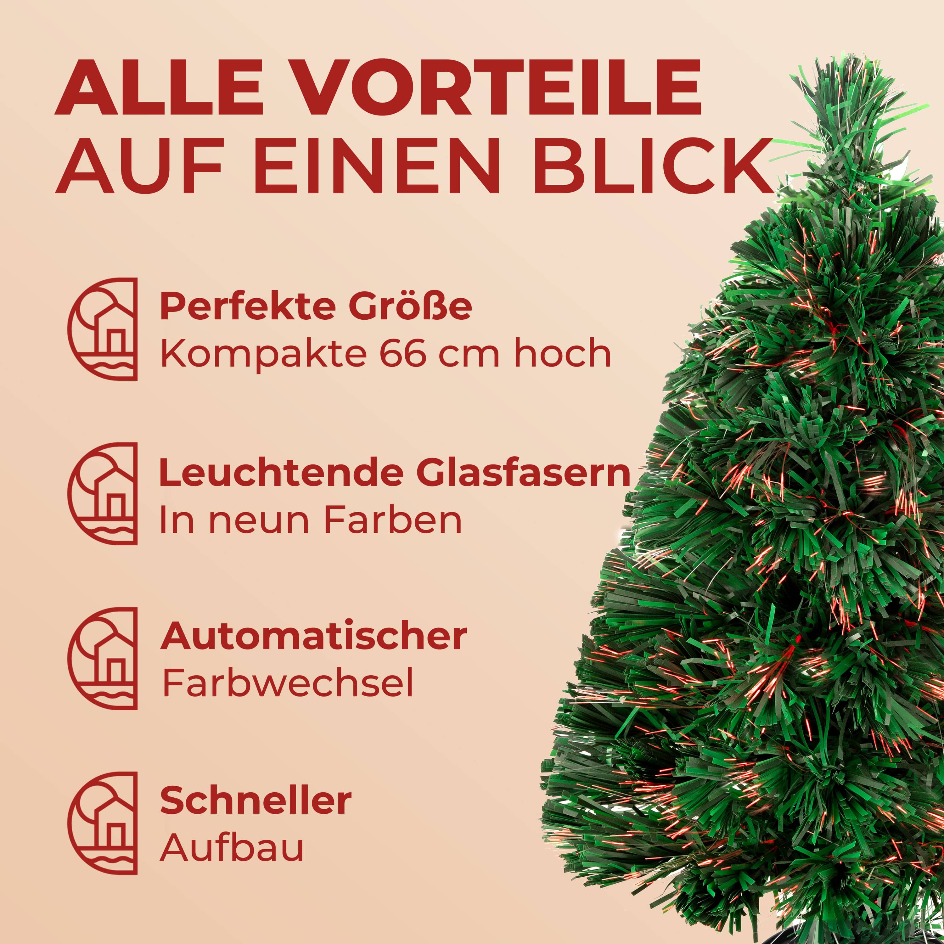 Kunstkerstboom\u002066cm\u0020glasvezel
