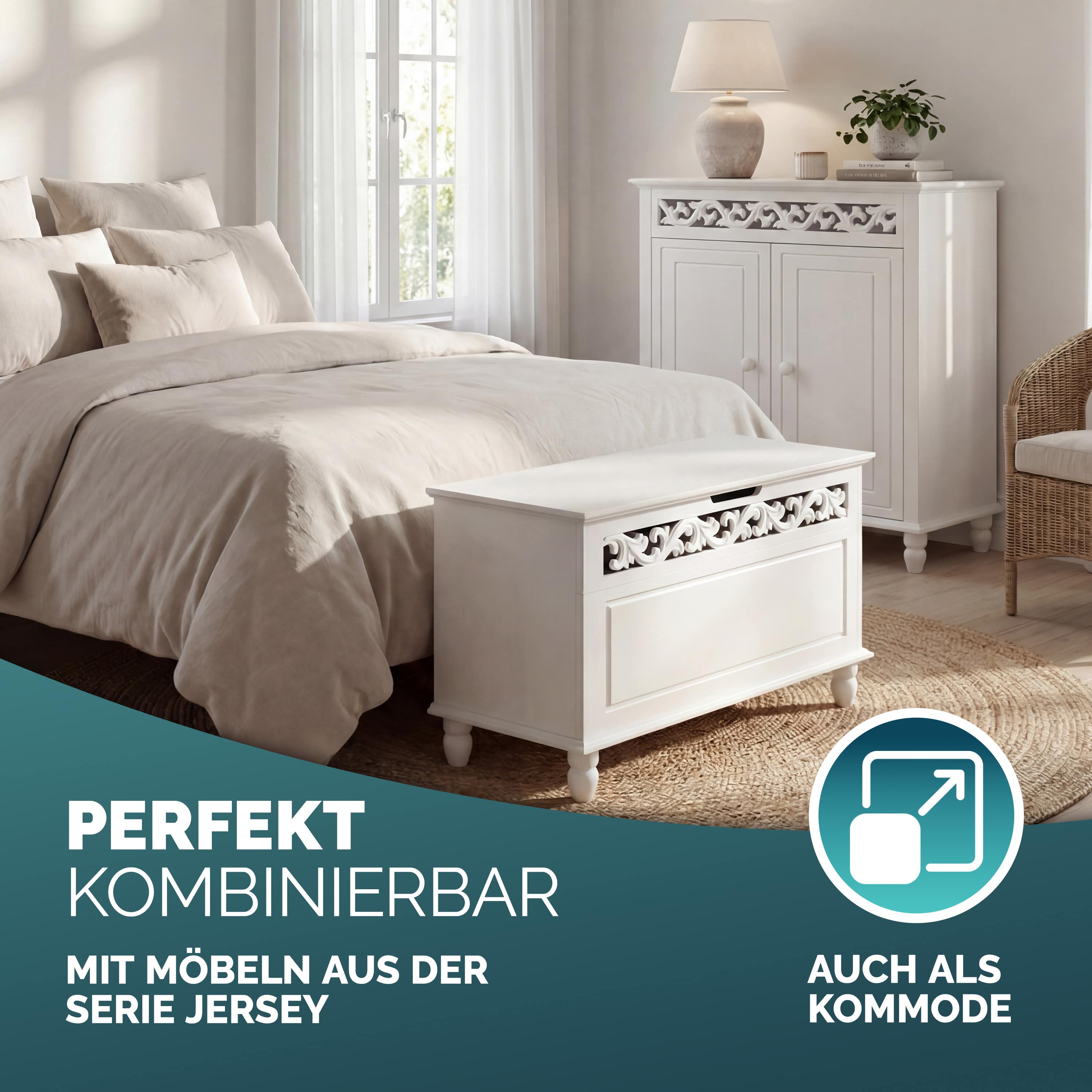 Houten\u0020kist\u0020Jersey\u0020Wit\u002080x40x48cm