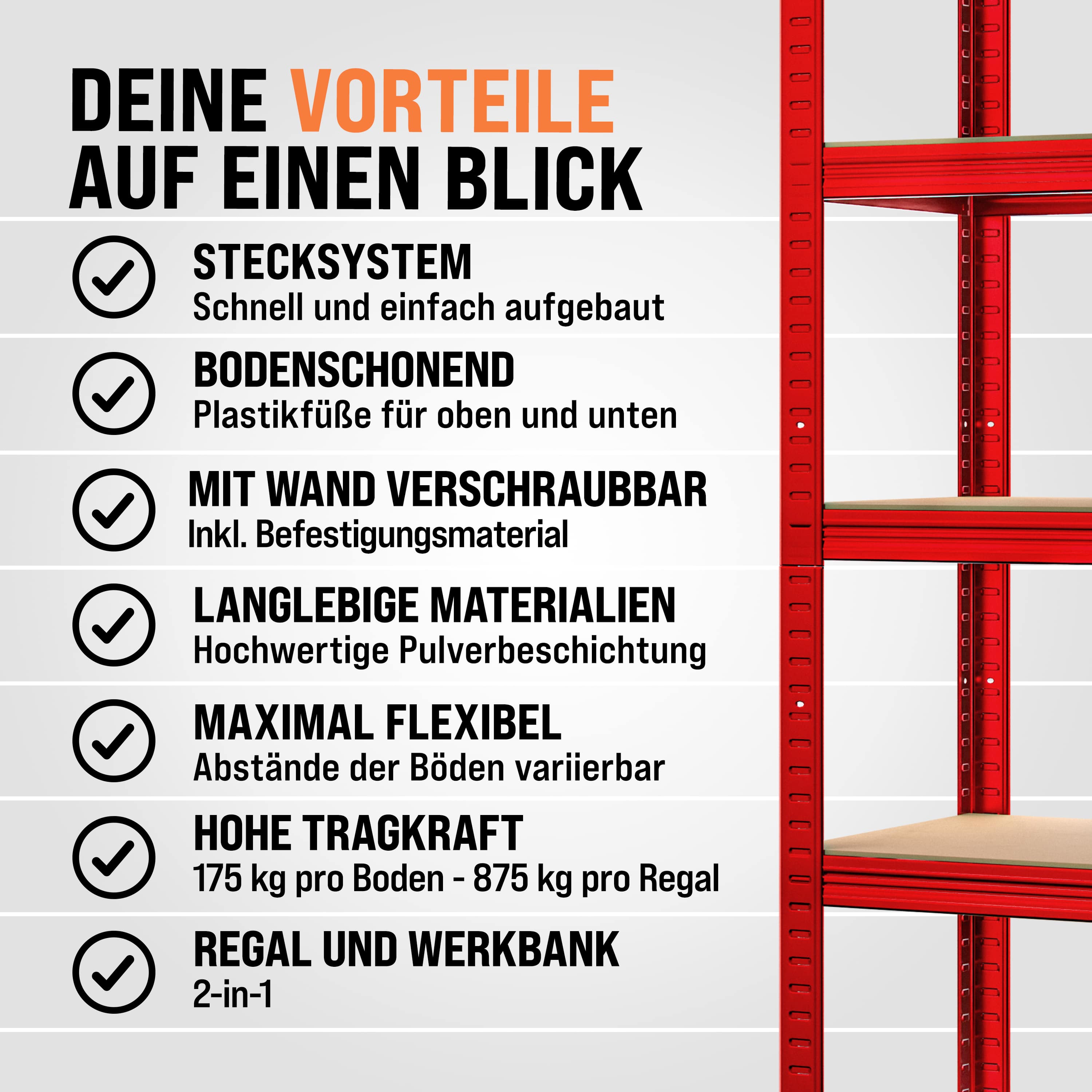 Stellingkast\u0020Rood\u0020180x90x40cm\u0020tot\u0020875kg Stellingkast\u0020Rood\u0020180x90x40cm\u0020tot\u0020875kg