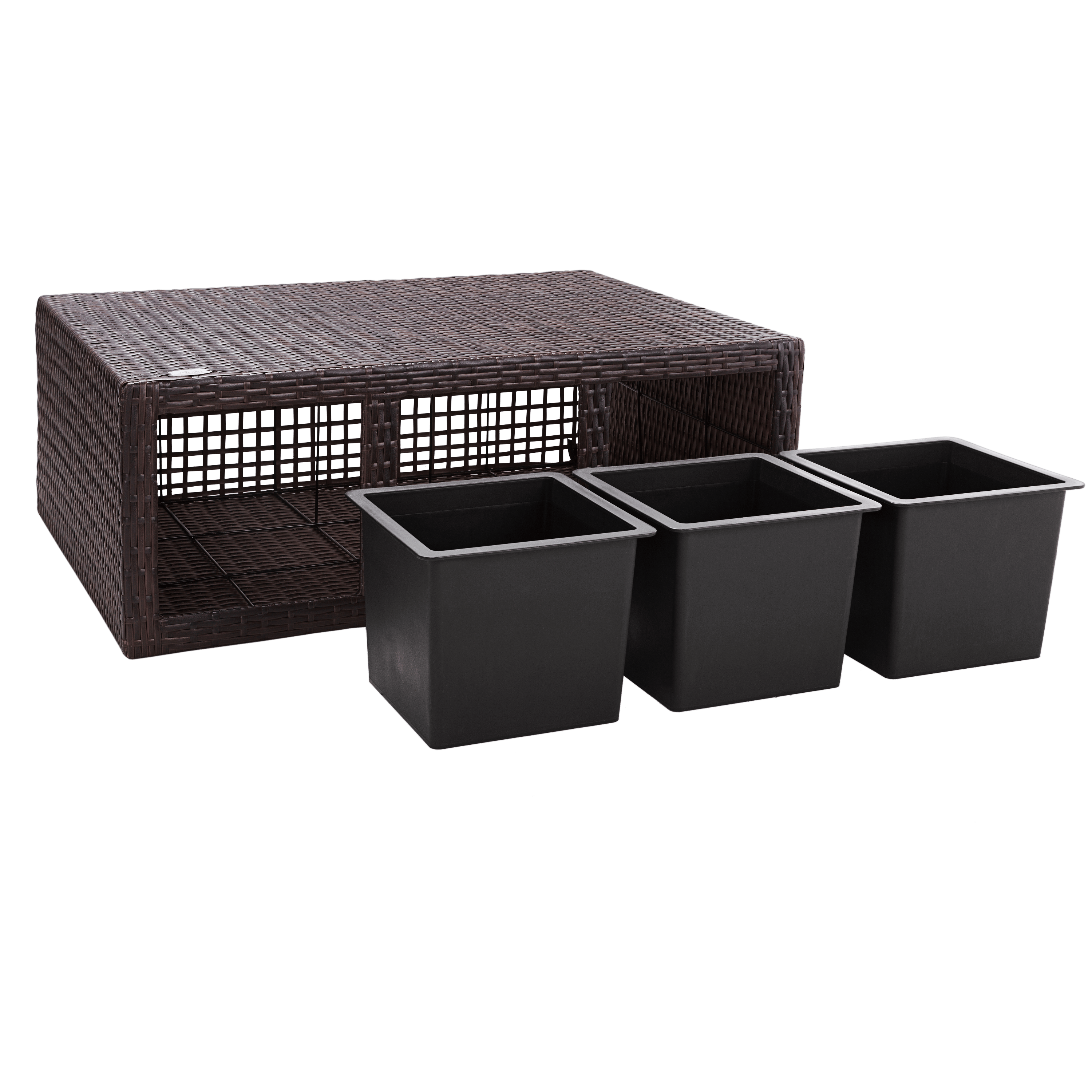 Polyrattan\u0020Bloempot\u0020Bruin\u002083x30,5x60cm Polyrattan\u0020Bloempot\u0020Bruin\u002083x30,5x60cm