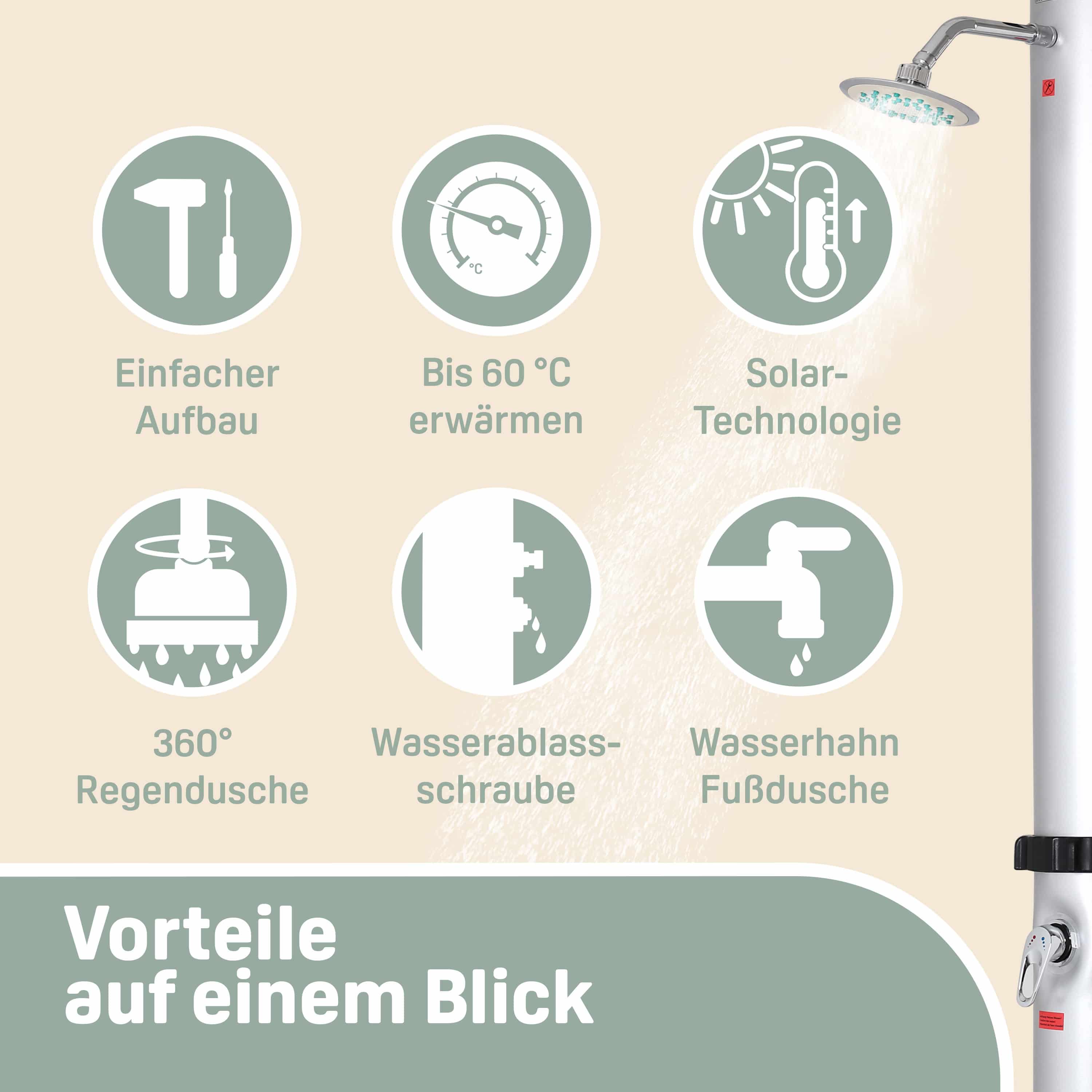 Buitendouche\u0020Solar\u0020ZilverZwart\u002035\u0020Liter