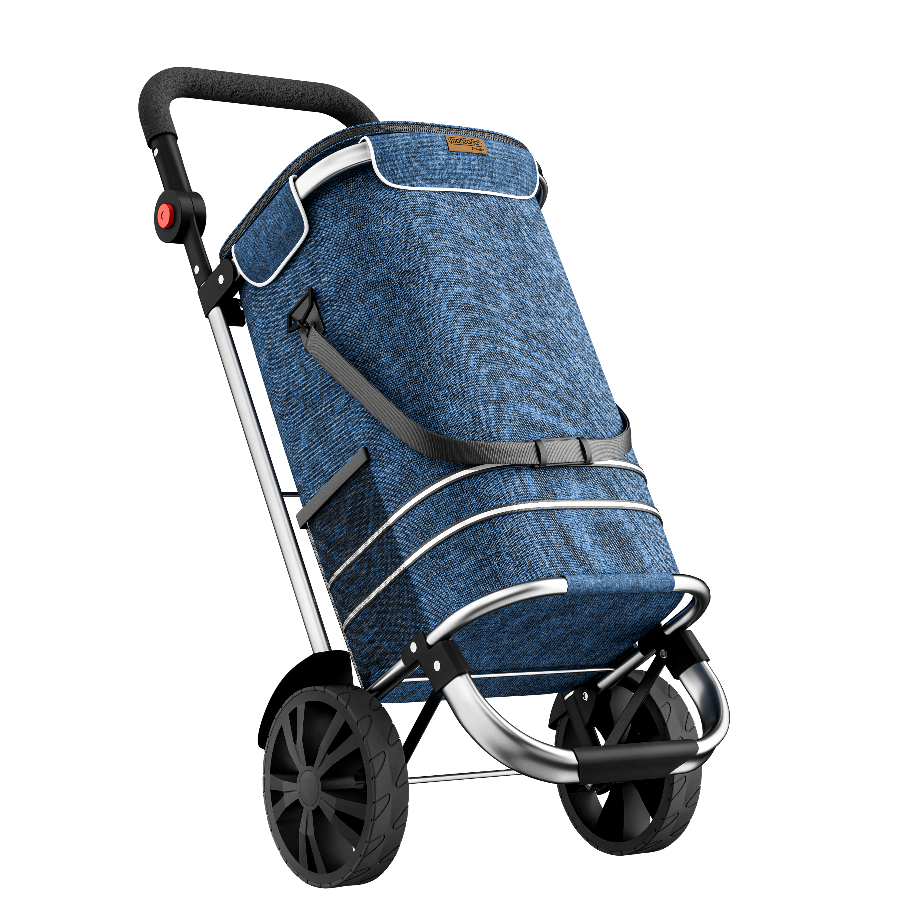 Boodschappentrolley\u0020Blauw\u0020Alu\u002056L\u002031x24x54cm Boodschappentrolley\u0020Blauw\u0020Alu\u002056L\u002031x24x54cm