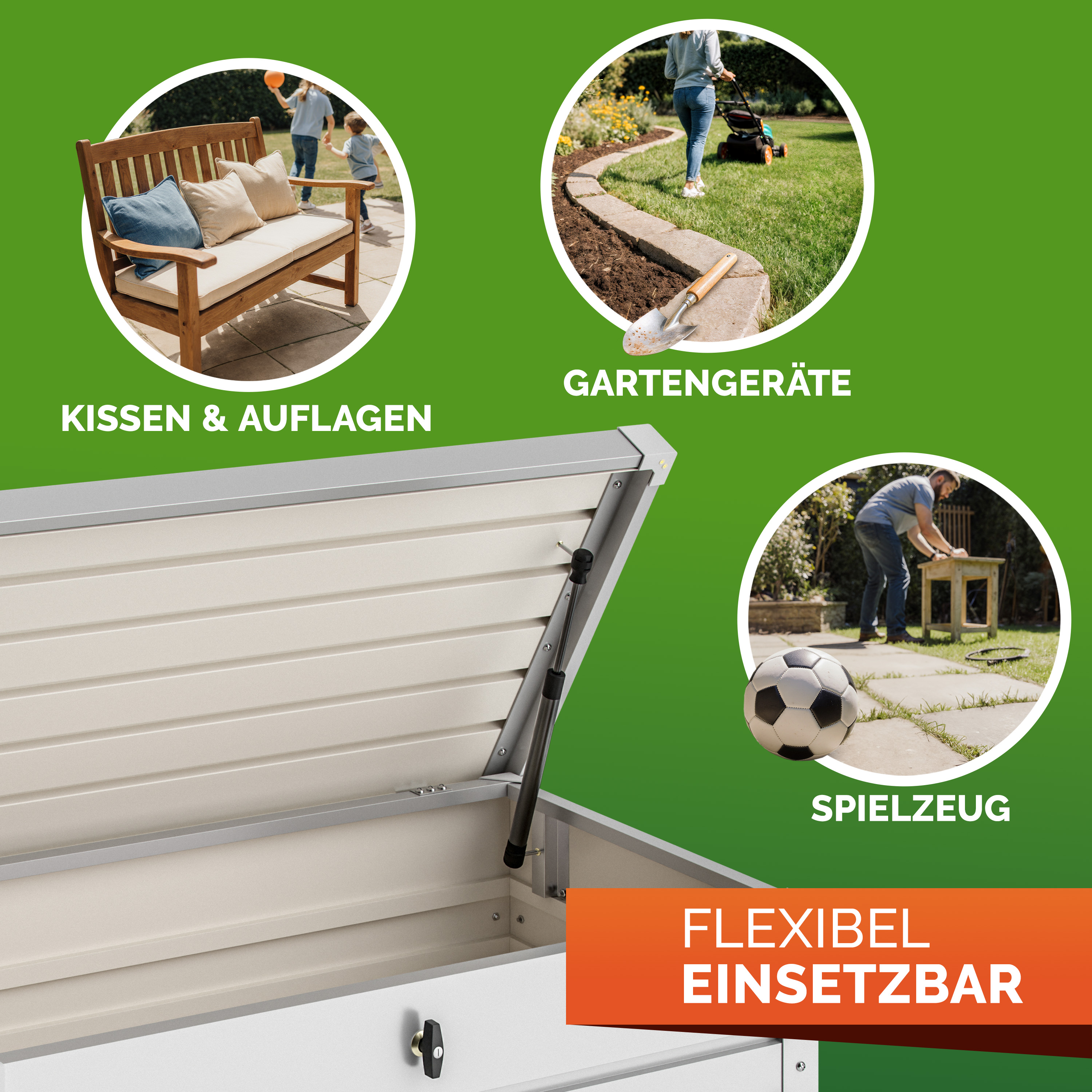 Kussenbox\u0020Lichtgrijs\u0020385L\u0020metaal\u0020afsluitbaar