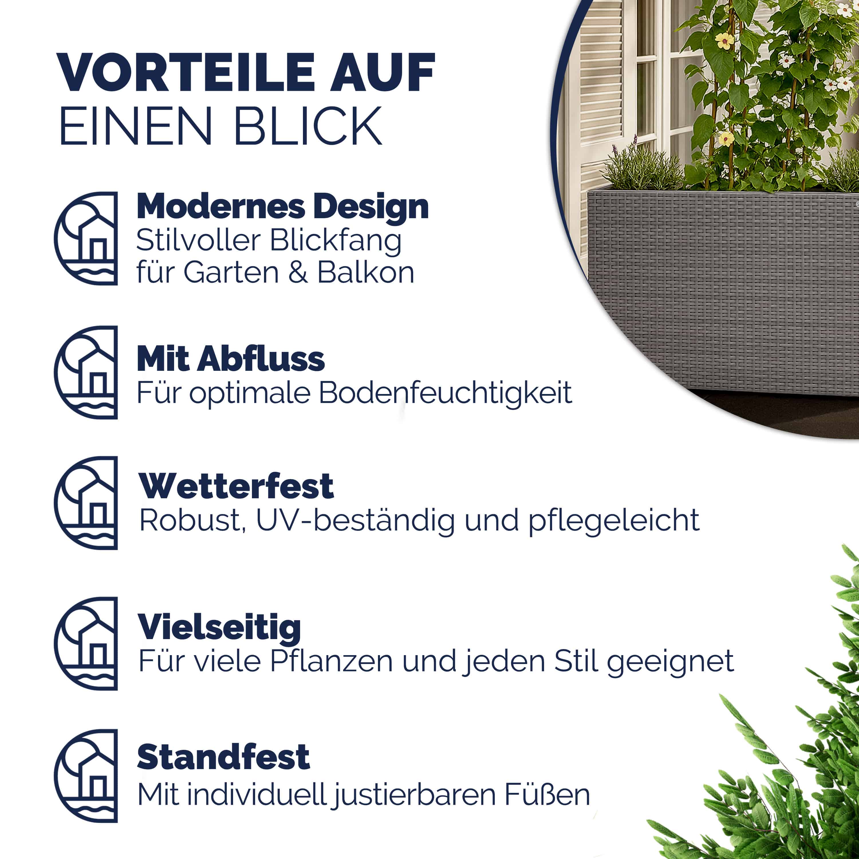 Hoge\u0020Plantenbak\u0020Grijs\u0020Kunststof\u002095x27x60cm Hoge\u0020Plantenbak\u0020Grijs\u0020Kunststof\u002095x27x60cm