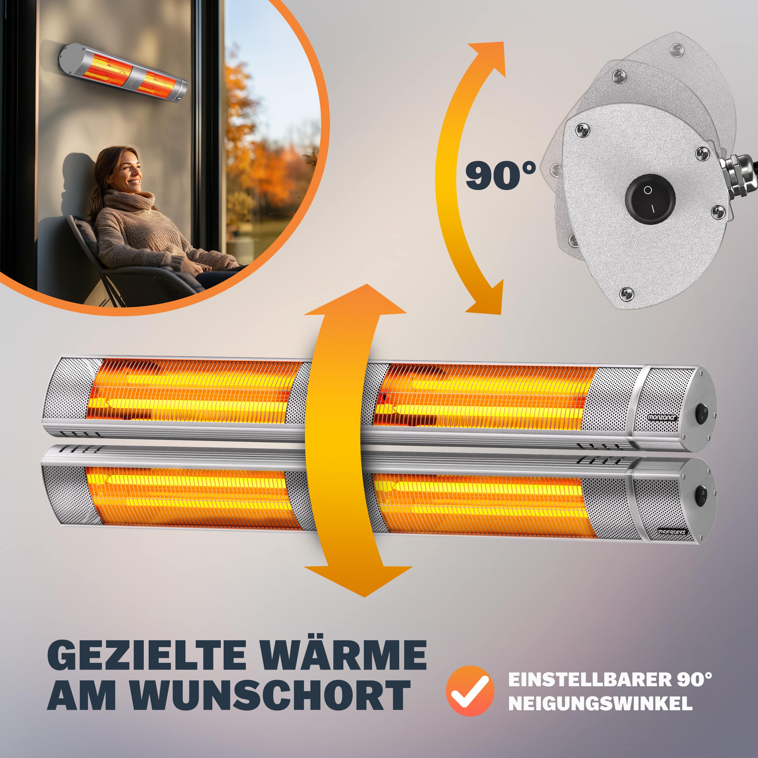 Terrasverwarmer\u0020MZH3000\u0020Zilver\u00203000W Terrasverwarmer\u0020MZH3000\u0020Zilver\u00203000W