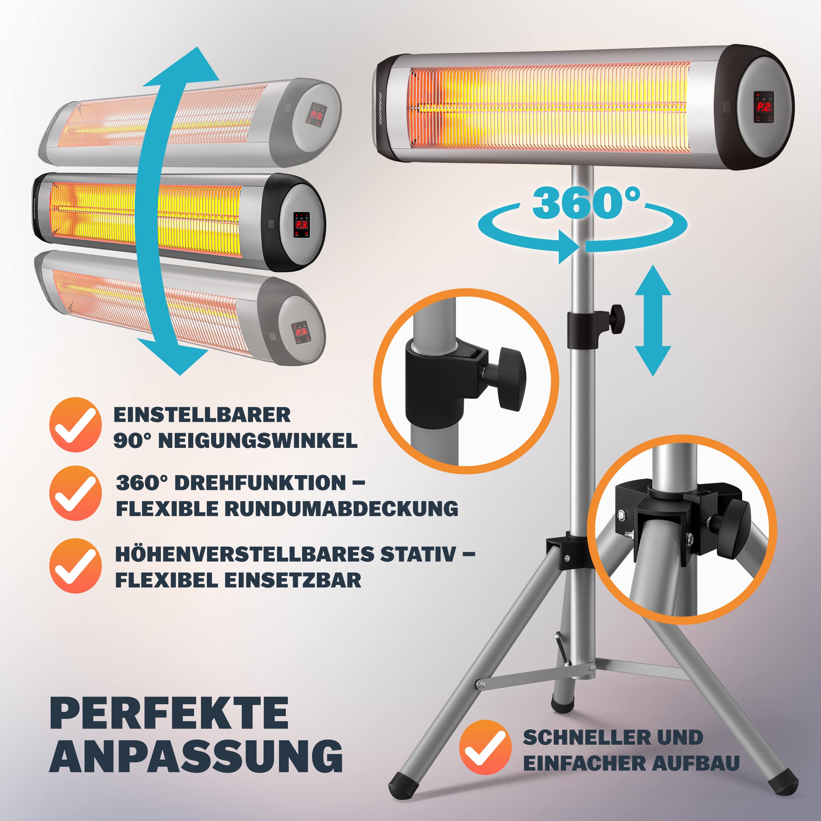 Terrasverwarmer\u0020MZH5000\u0020Zilver\u00202500W\u0020met\u0020Standaard Terrasverwarmer\u0020MZH5000\u0020Zilver\u00202500W\u0020met\u0020Standaard