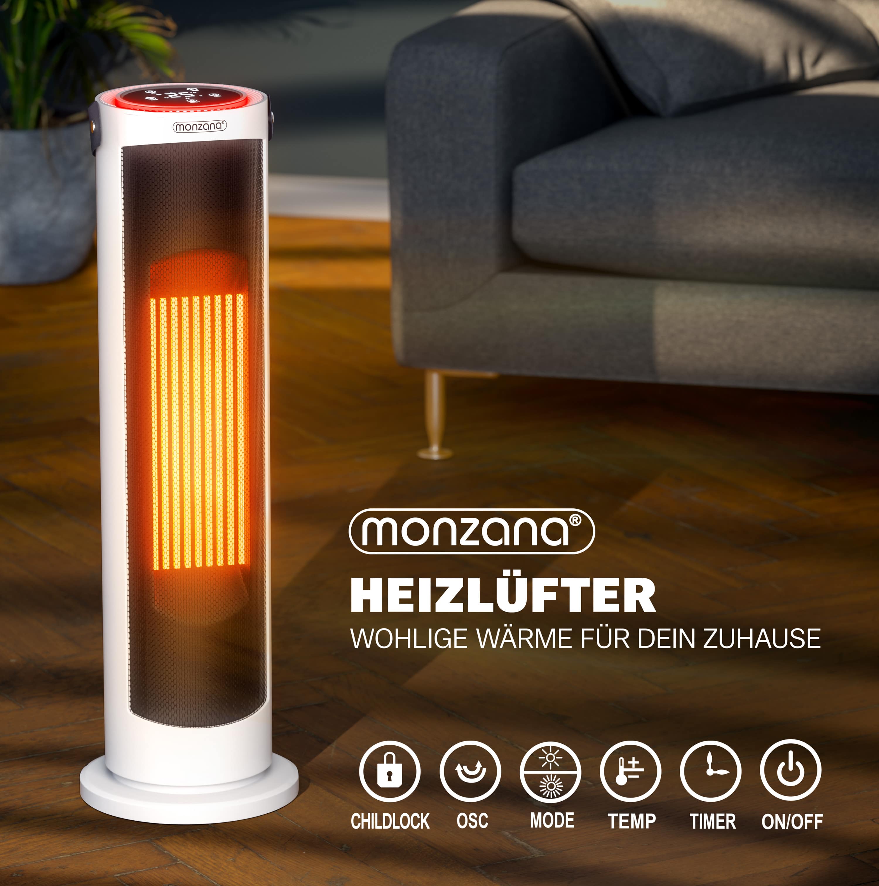 Ventilatorkachel\u0020MZTH2000\u0020Wit\u0020Keramisch\u00202000W
